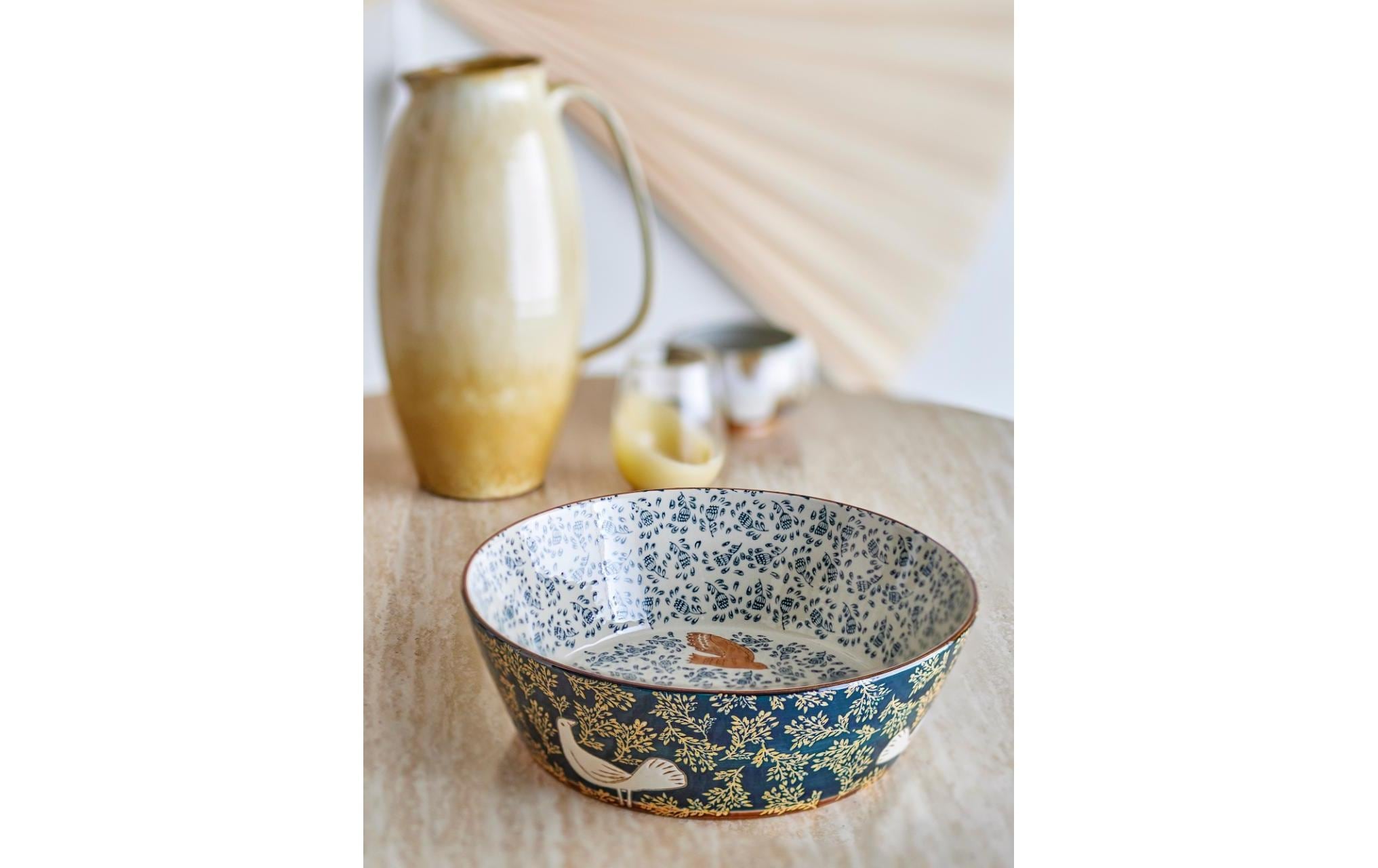 Bloomingville Coupe à dessert »Hezha, Steinzeug, 28 cm« 1