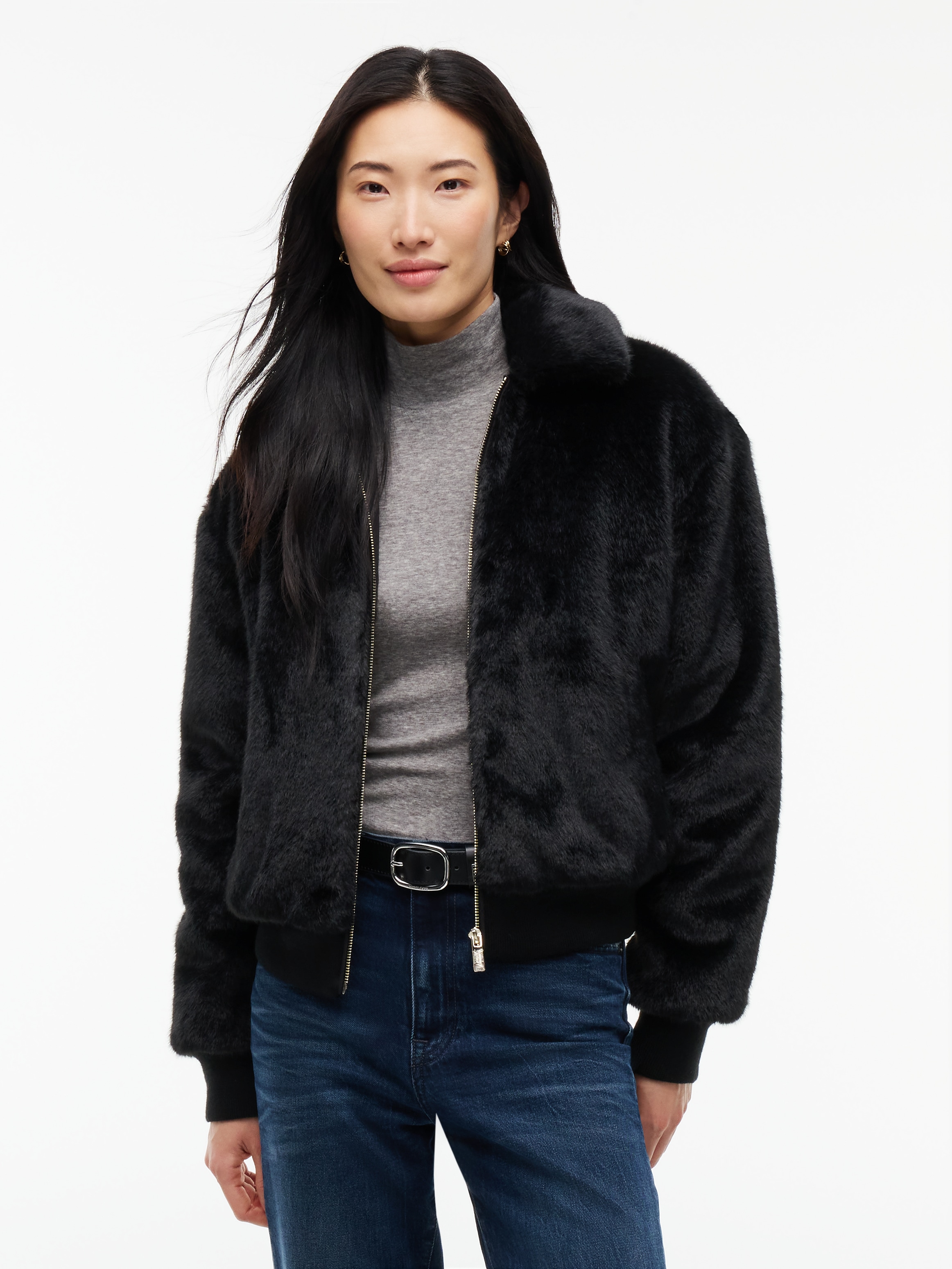 Image of Tommy Jeans Kurzjacke "TJW FAUX FUR JACKET EXT" Kunstfaser, mit Fellimitat