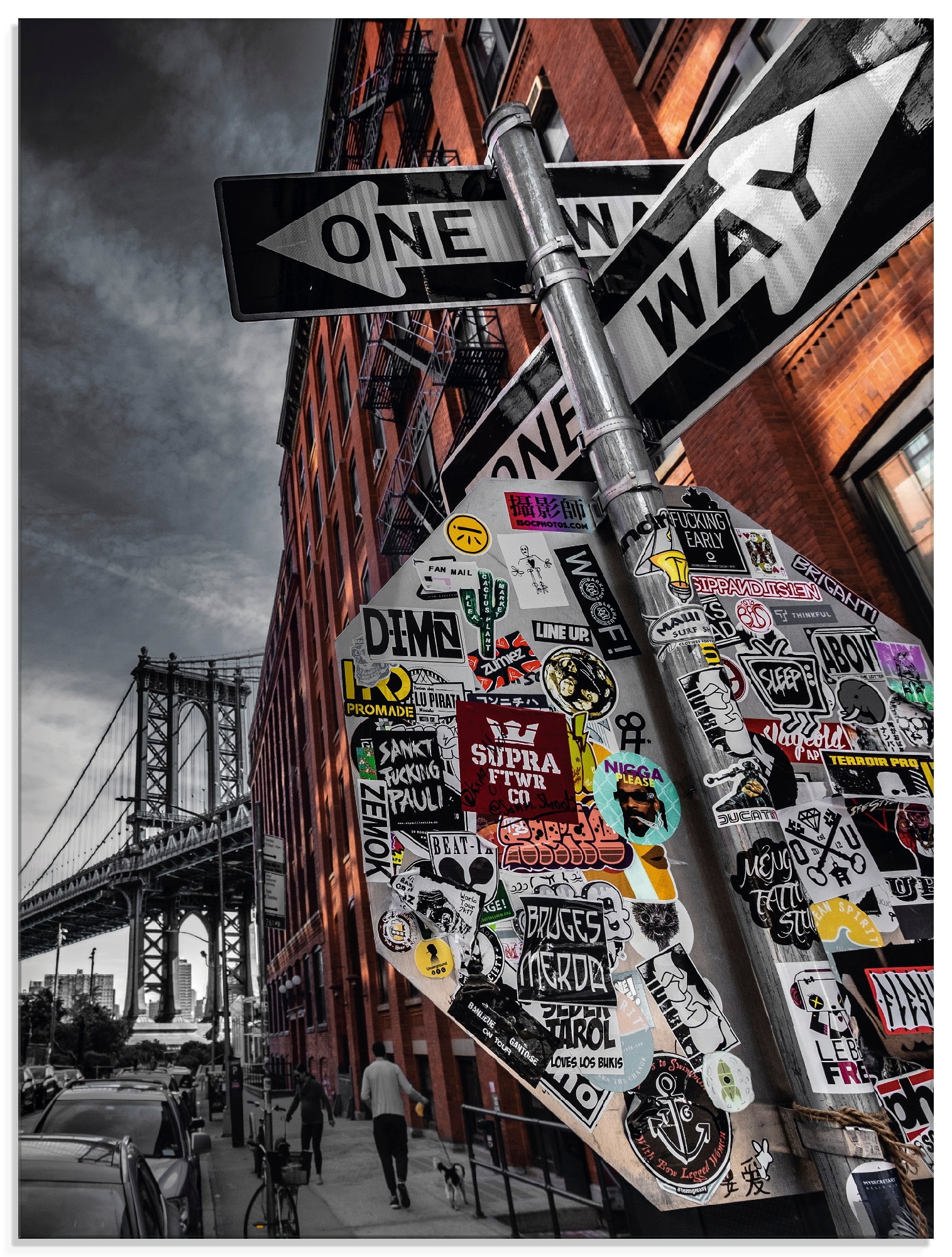 Image of Artland Glasbild "New York Street Fotografie" Amerika 1 Stk. tlg. in verschiedenen Grössen