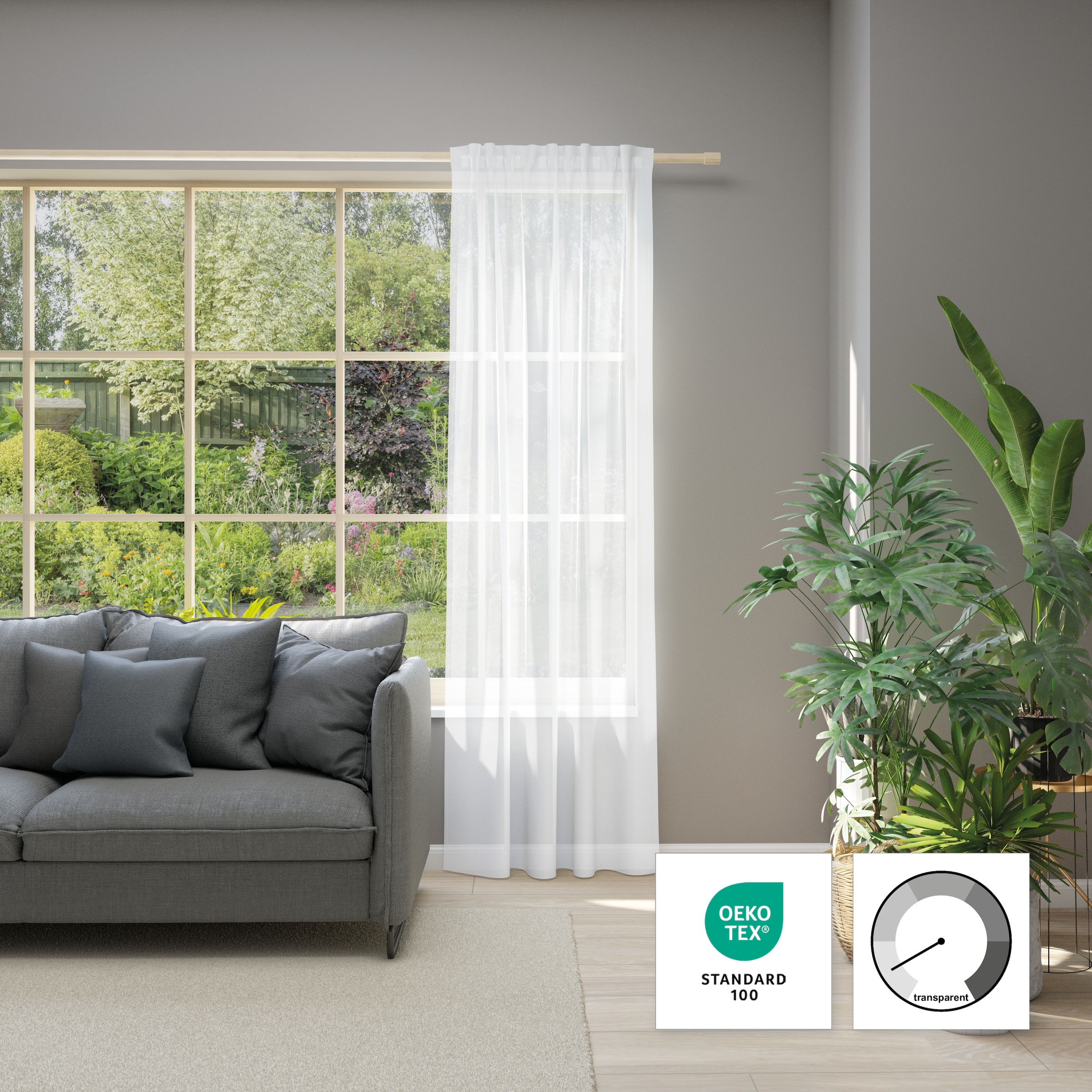 Neutex for you! Rideau »Allure« Bande multifonctionnelle 1 cuis tlg. Schal mit Multifunktionsband, Breite 140 cm, nach Mass