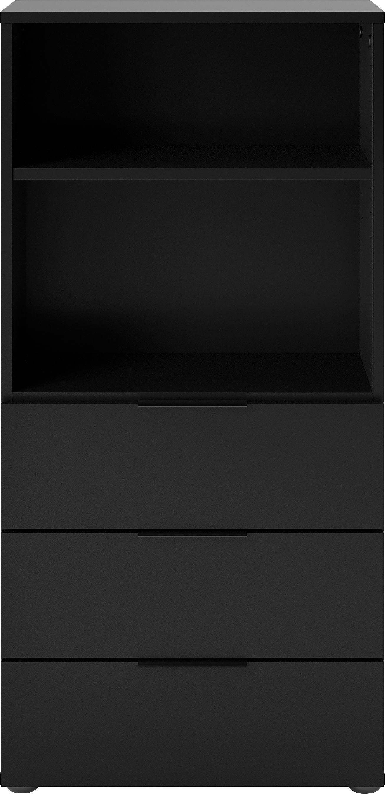 Image of FMD Kommode "Dark" mit 3 Schubladen, verstellbare Einlegeböden, Breite ca. 50 cm