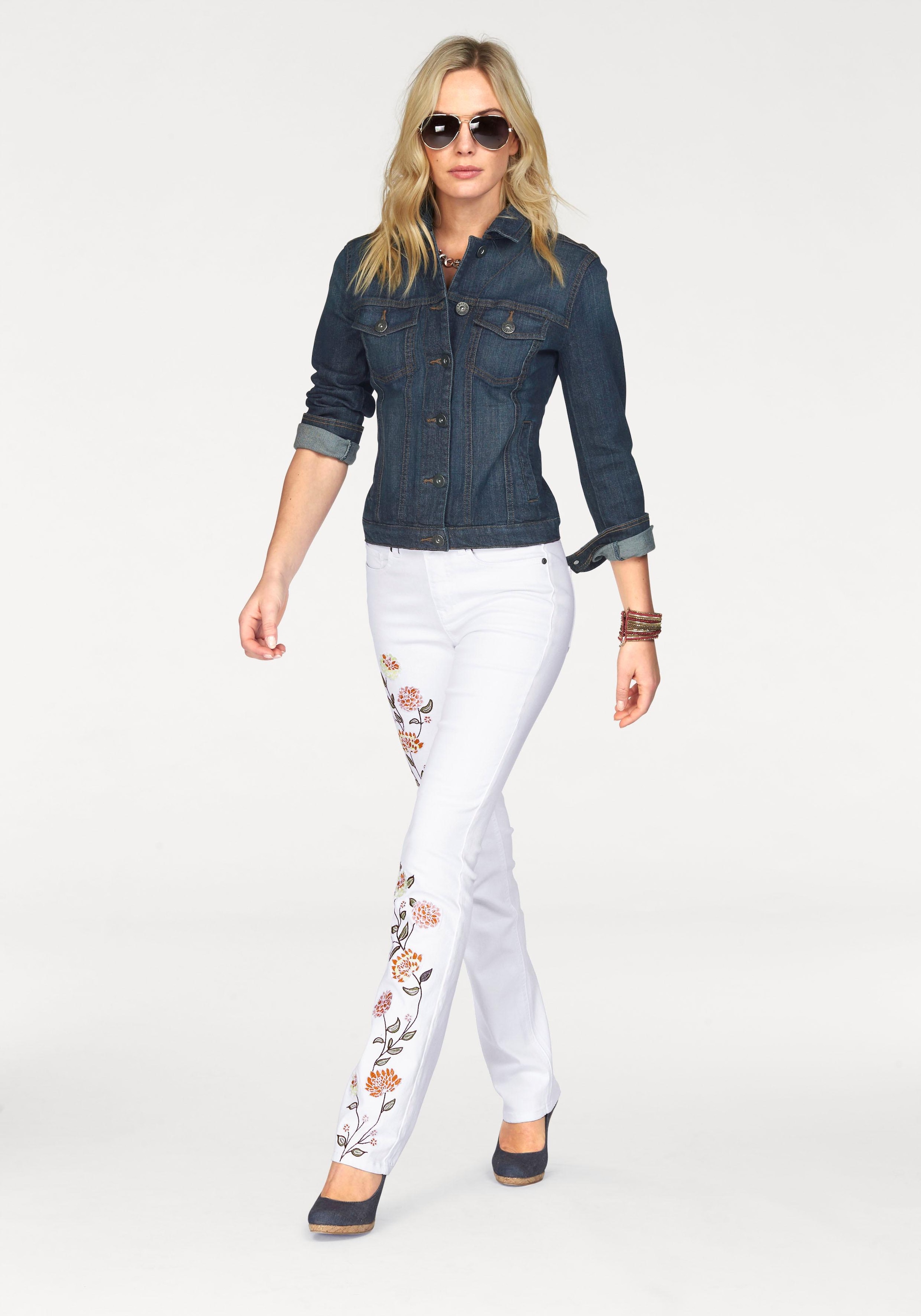elastischem aus klassischem Denim Arizona im Stil versandkostenfrei Jeansjacke, auf