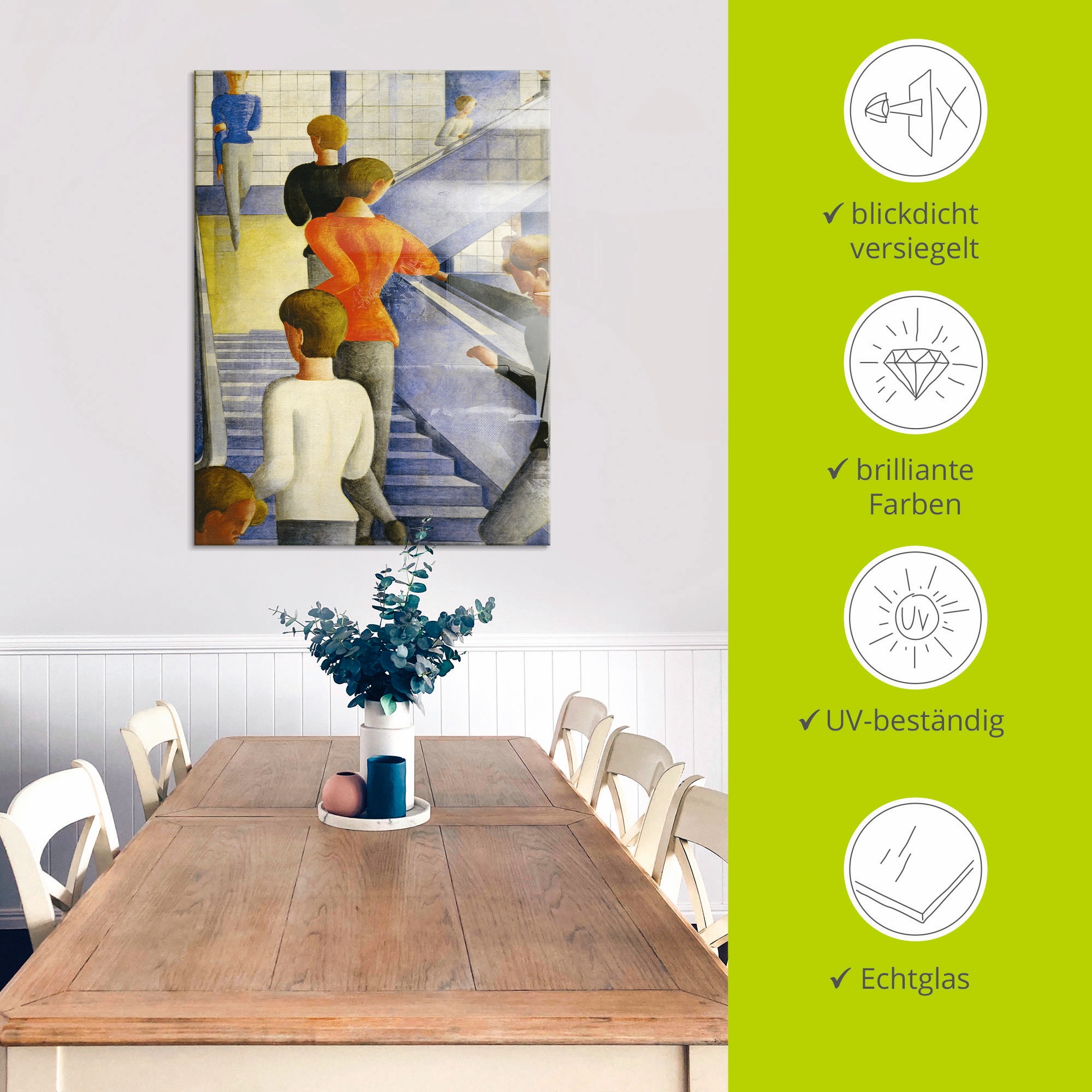 Artland Tableau en verre »Bauhaustreppe. 1932« 1 cuis tlg. in verschiedenen Grössen