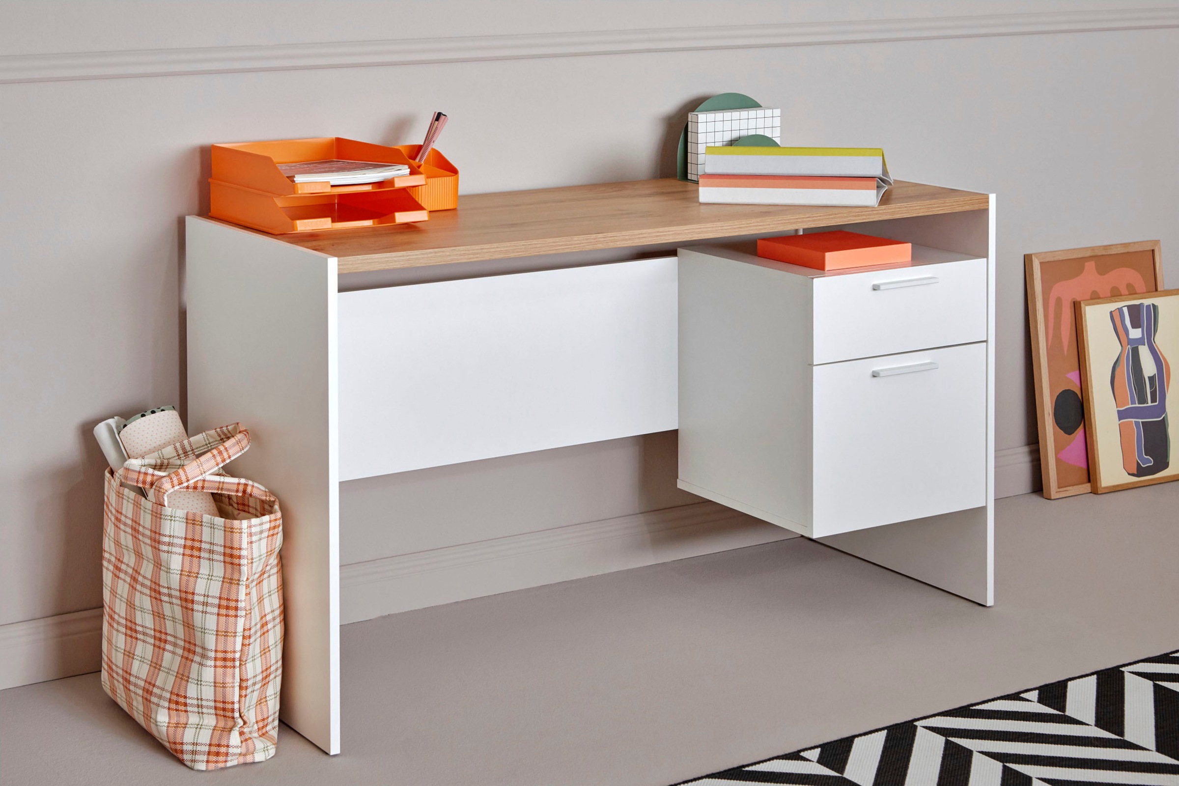 Jahnke Schreibtisch »ML C 130« Breite 123,5 cm, wechselseitig montierbar