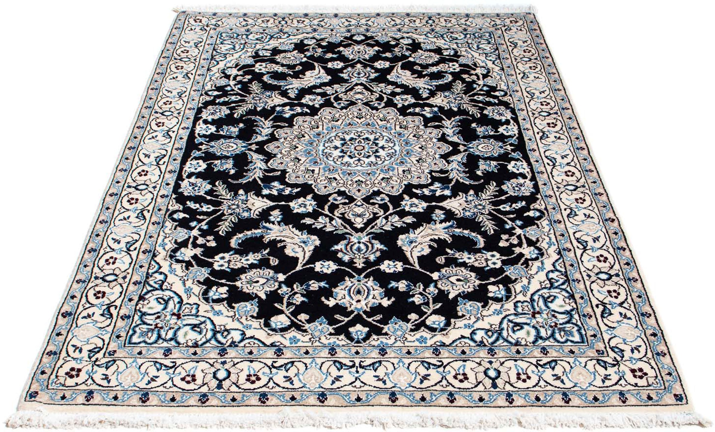 Image of morgenland Orientteppich »Perser - Nain - Royal - 178 x 114 cm - beige«, rechteckig, 10 mm Höhe, Wohnzimmer, Handgeknüpft, Einzelstück mit Zertifikat bei Ackermann Versand Schweiz