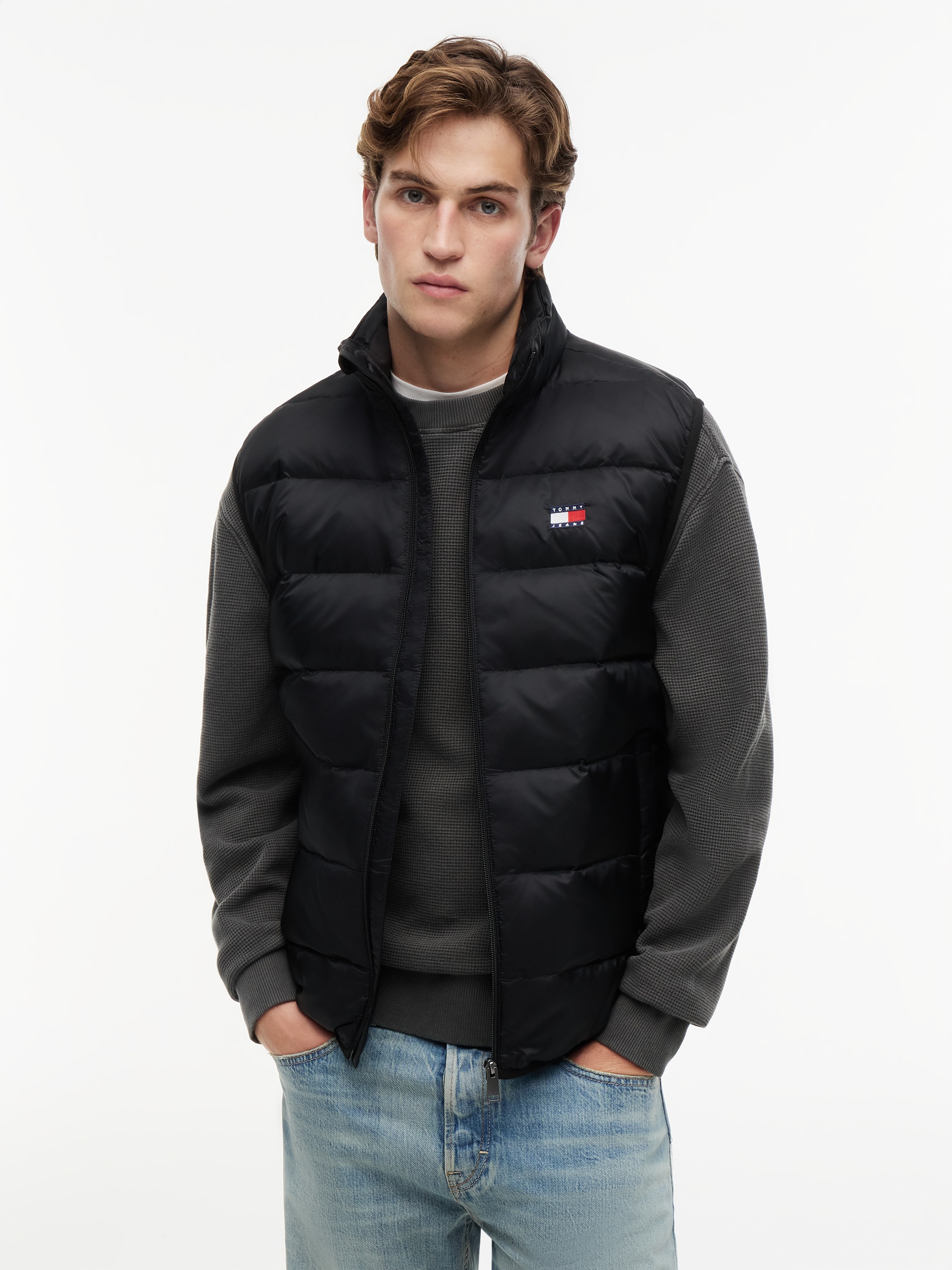 Image of Tommy Jeans Steppweste "TJM LIGHT DOWN PACKABLE VEST" Regular fit mit Stehkragen