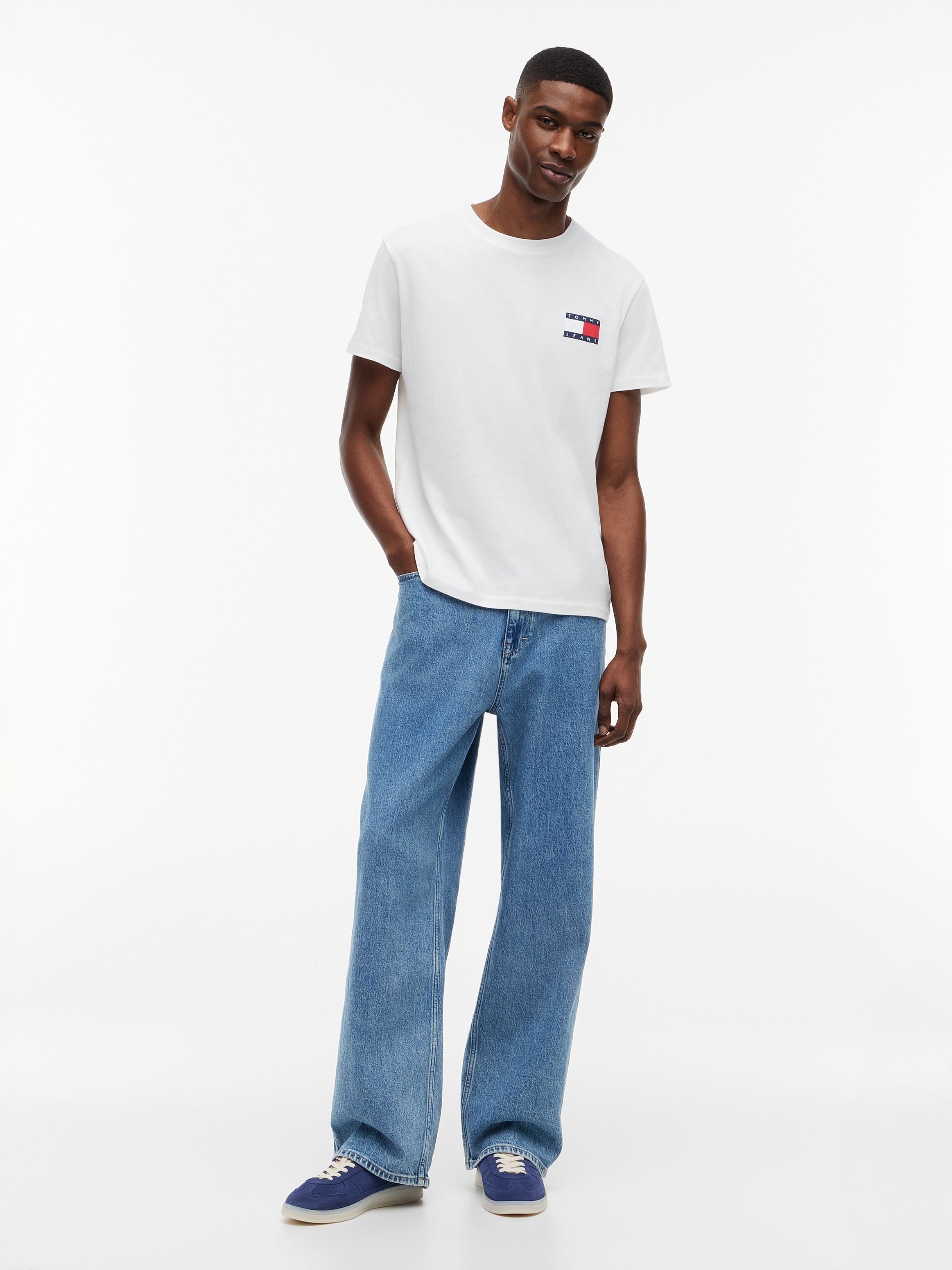 Tommy Jeans T-shirt »TJM SLIM 2PACK ESS FLAG TEE« 2 cuis