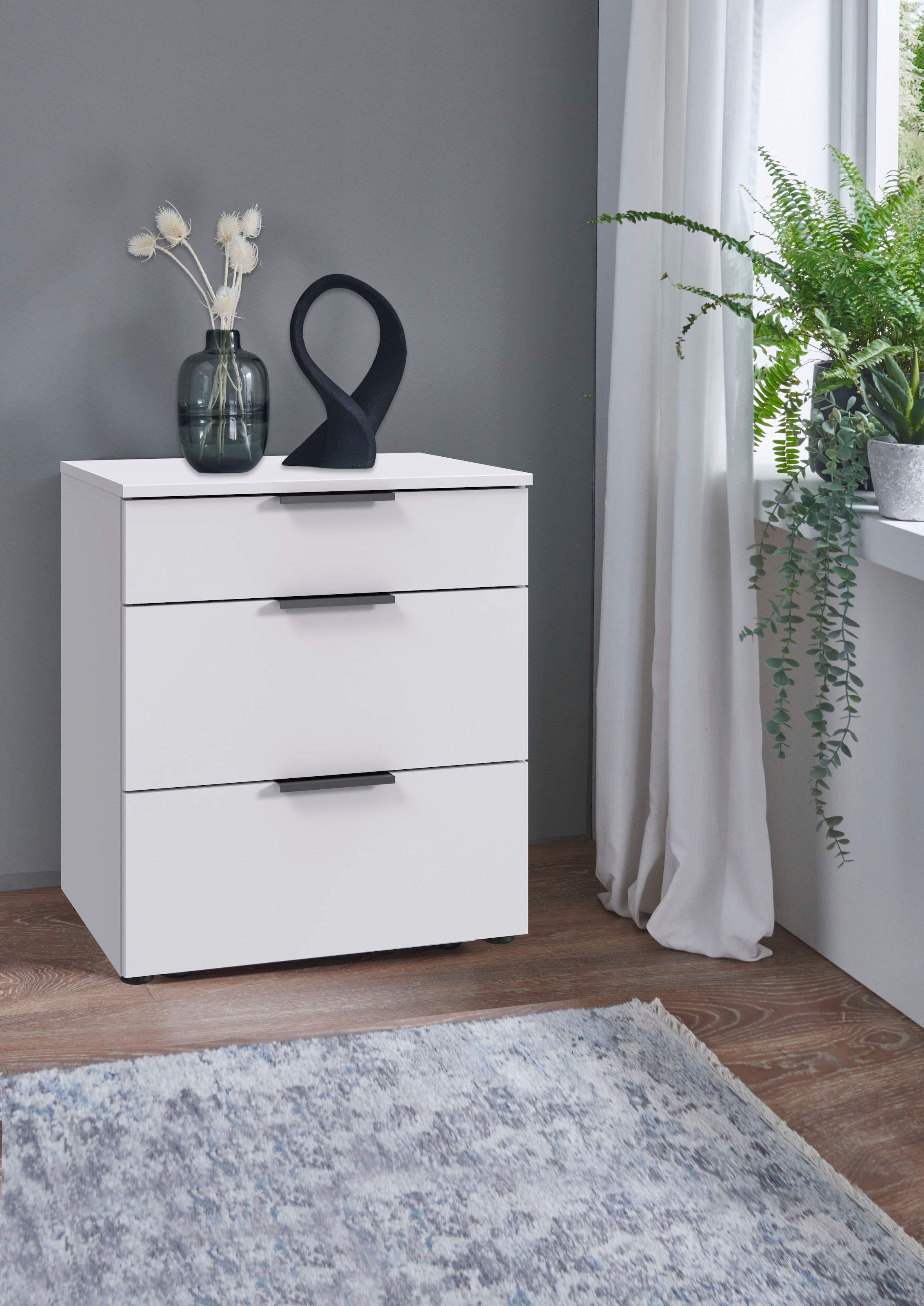 Wimex Table de nuit »Oxford by fresh to go, mit Schubladen, in 2 Grössen« 54 cm large, 41 cm profond, disponible en 2 hauteurs,  avec ferrures à fermeture douce