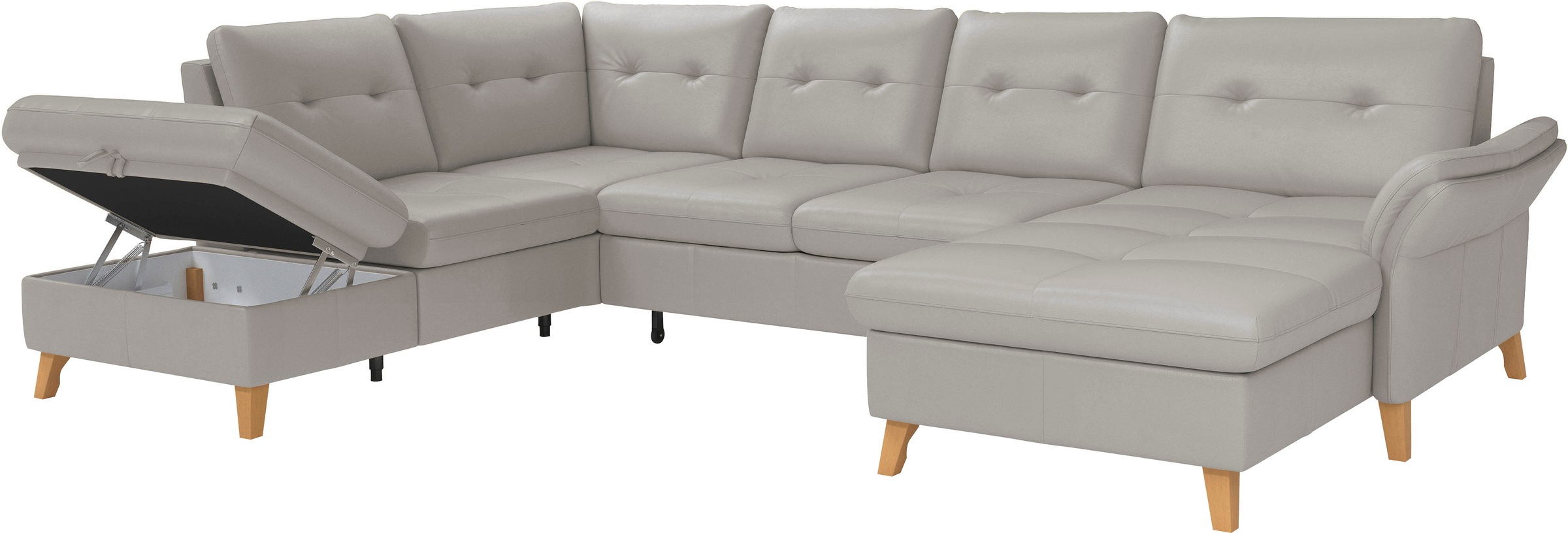 sit&more Wohnlandschaft »Göteborg«, inkl. Sitztiefenverstellung, wahlweise mit Bettfunktion & Bettkasten