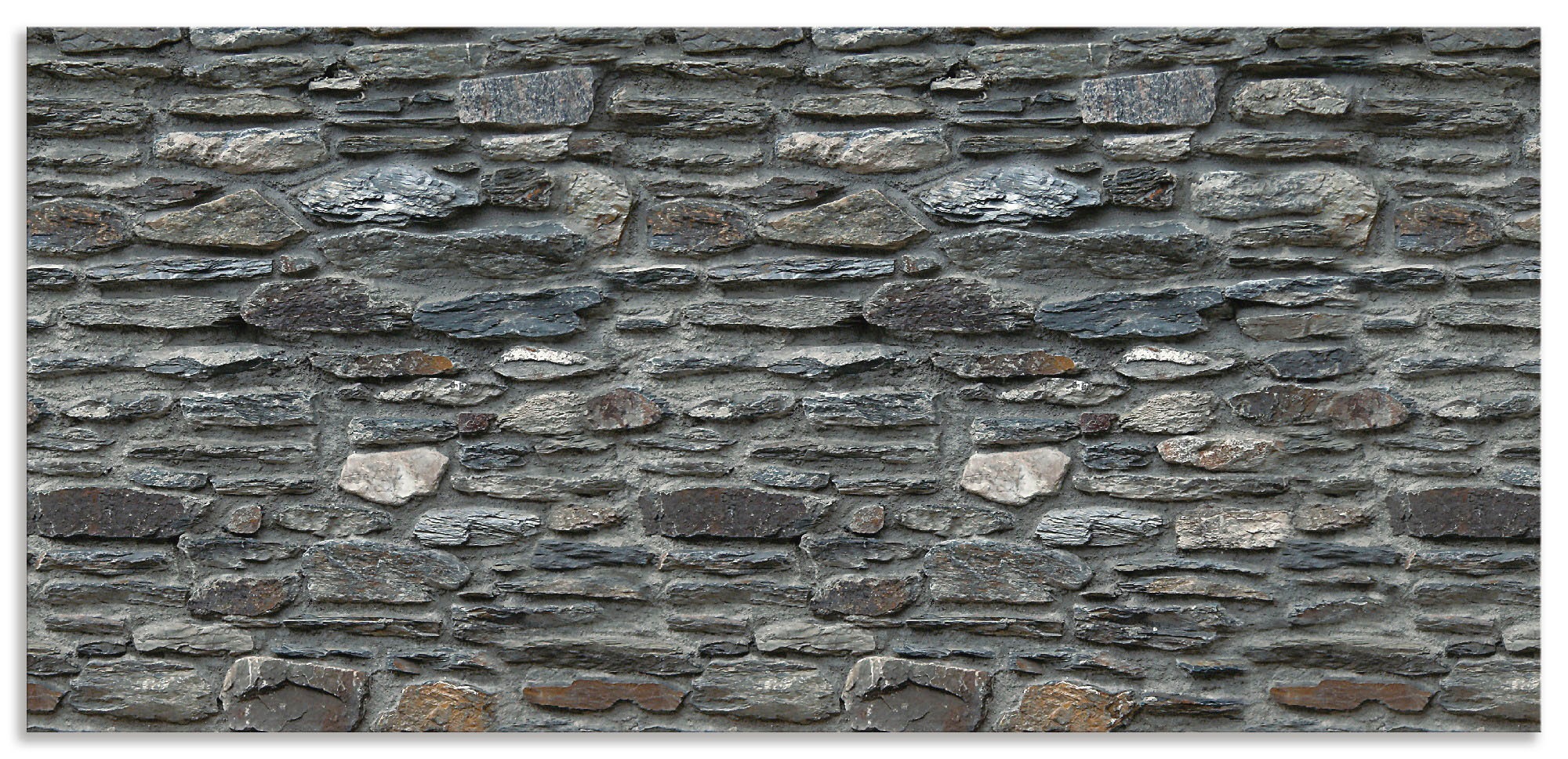 Image of Artland Küchenrückwand »Schiefermauer«, (1 tlg.), selbstklebend in vielen Grössen - Spritzschutz Küche hinter Herd u. Spüle als Wandschutz vor Fett, Wasser u. Schmutz - Rückwand, Wandverkleidung aus Alu bei Ackermann Versand Schweiz