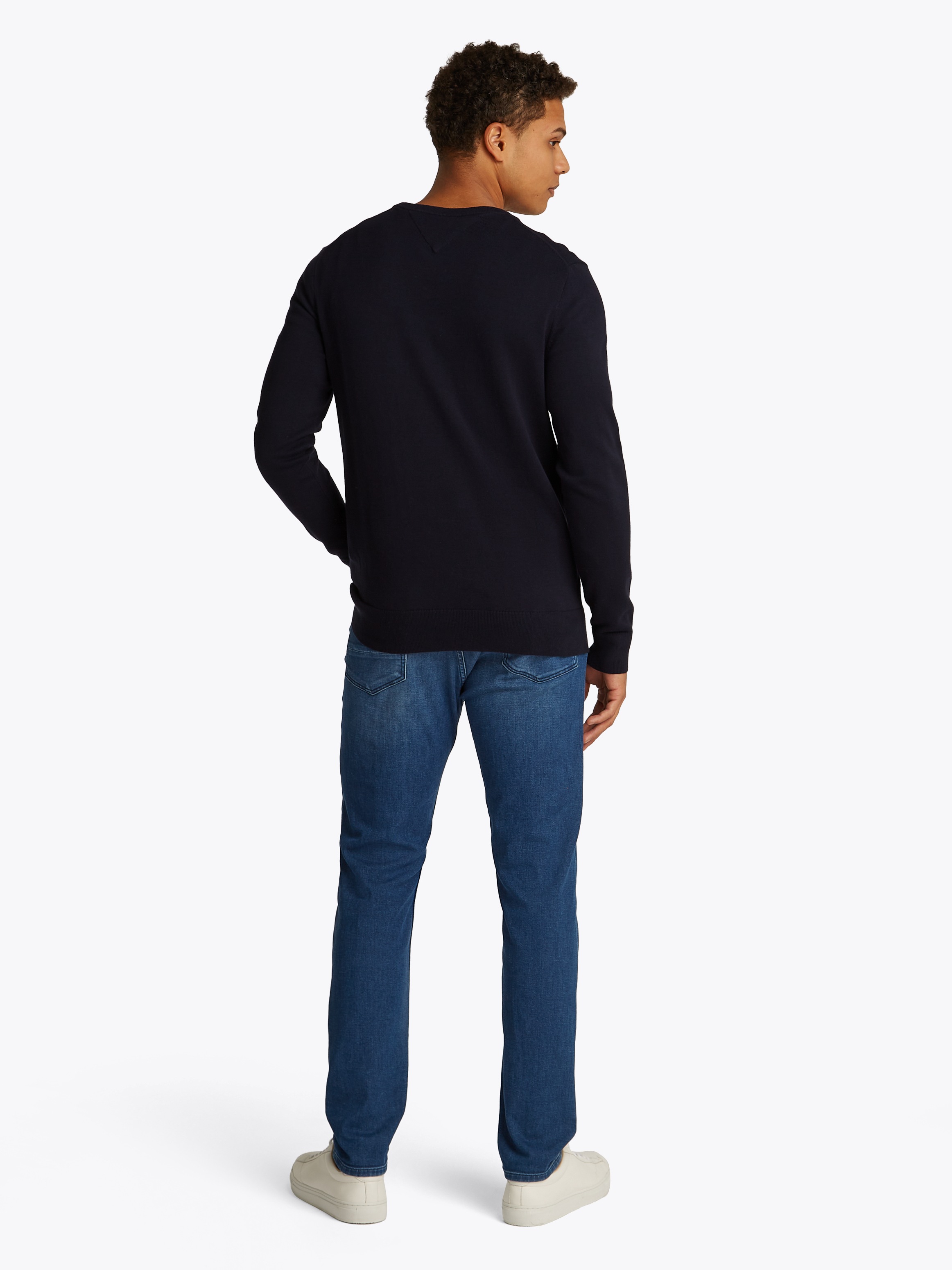 Tommy Hilfiger Rundhalspullover »ESSENTIAL COTTON CREW NECK«, 100% Baumwolle Crewneck Regular Fit Premium Mode
