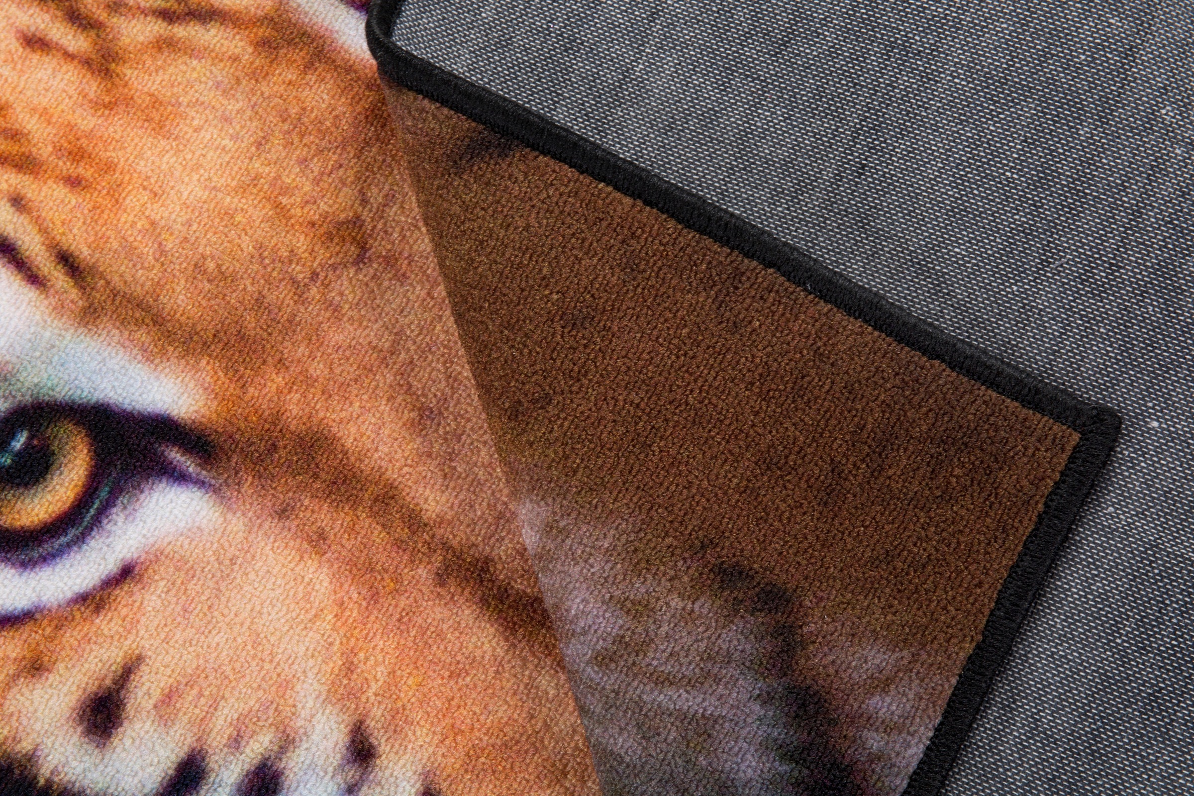 Andiamo Teppich »Tiger«, rechteckig, 4 mm Höhe, bedruckt, Wohnzimmer