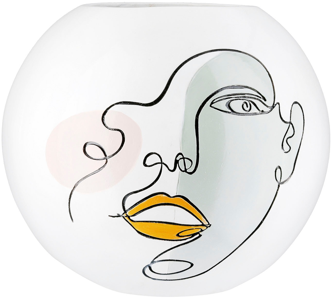 Image of Casablanca by Gilde Tischvase "Kugelvase rund Voir weiss H. 21,5 cm"