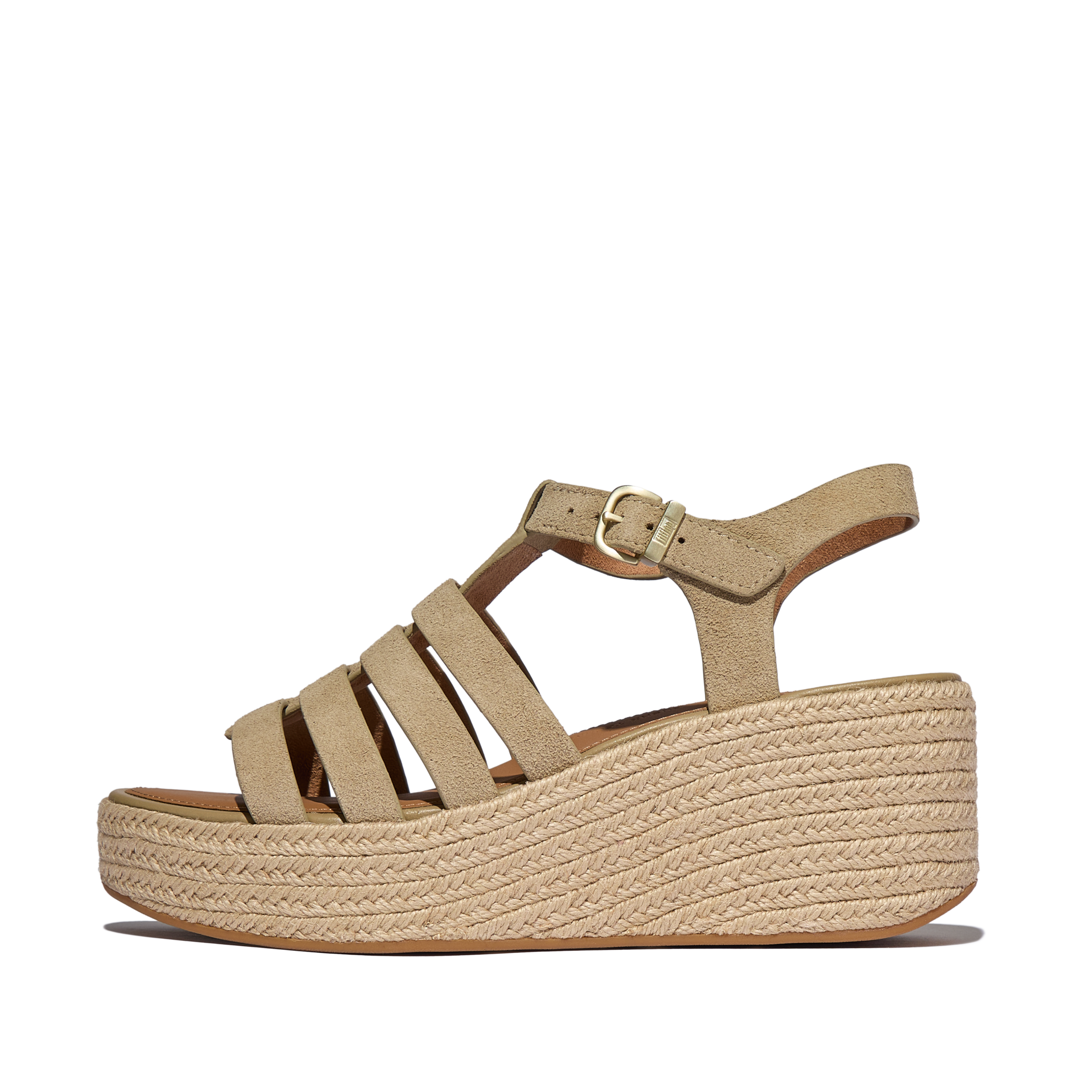 Image of Fitflop Keilsandalette "PLATFFORMS ESPADR. SUEDE FISHERMAN WEDGE SANDALS" Plateau, Sandale, Sommerschuh mit verstellbaren Riemchen