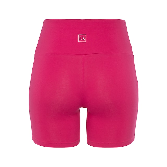 LASCANA Shorts »mit breitem Bündchen«, und Logodruck, Loungewear Découvrir  sur