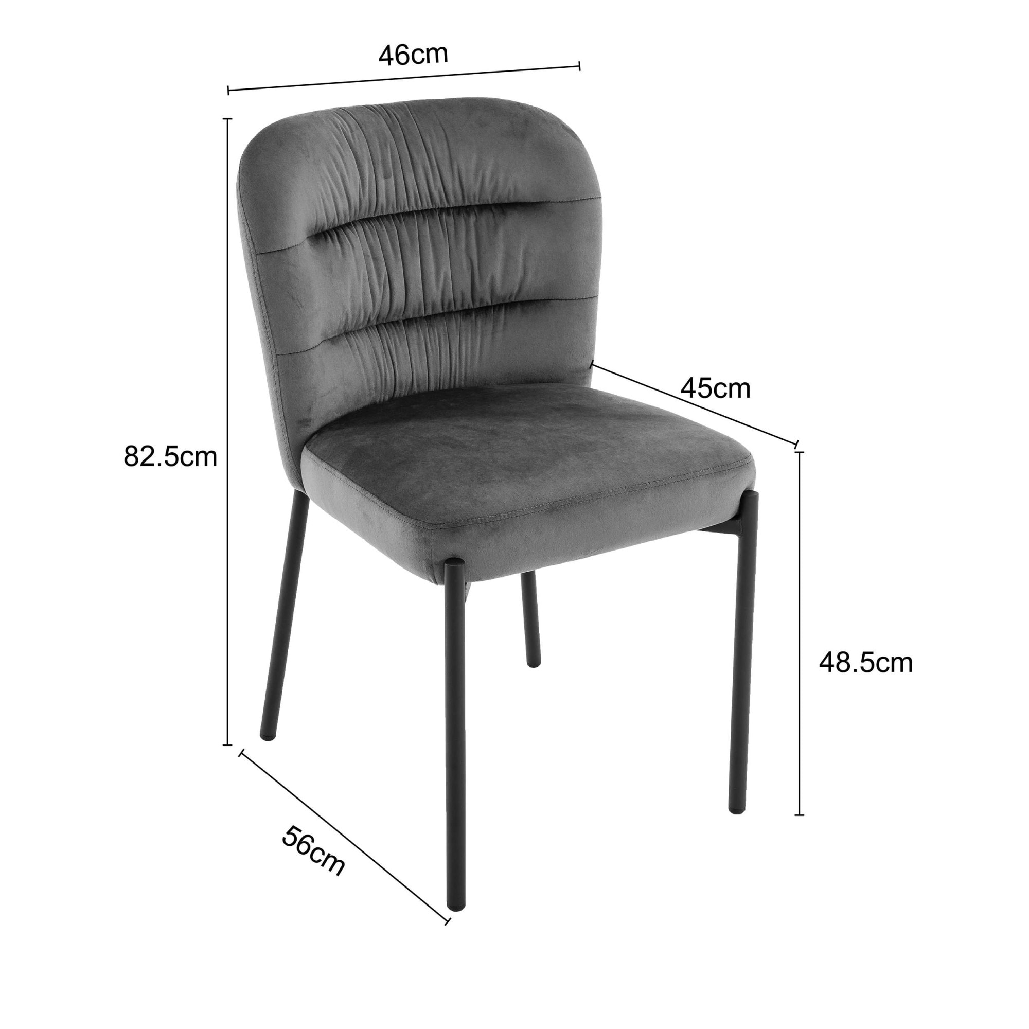 GOODproduct Esszimmerstuhl »Aniene« () 2 Stk.Gepolsterte Rückenlehne und Sitzfläche, Sitzhöhe 49 cm