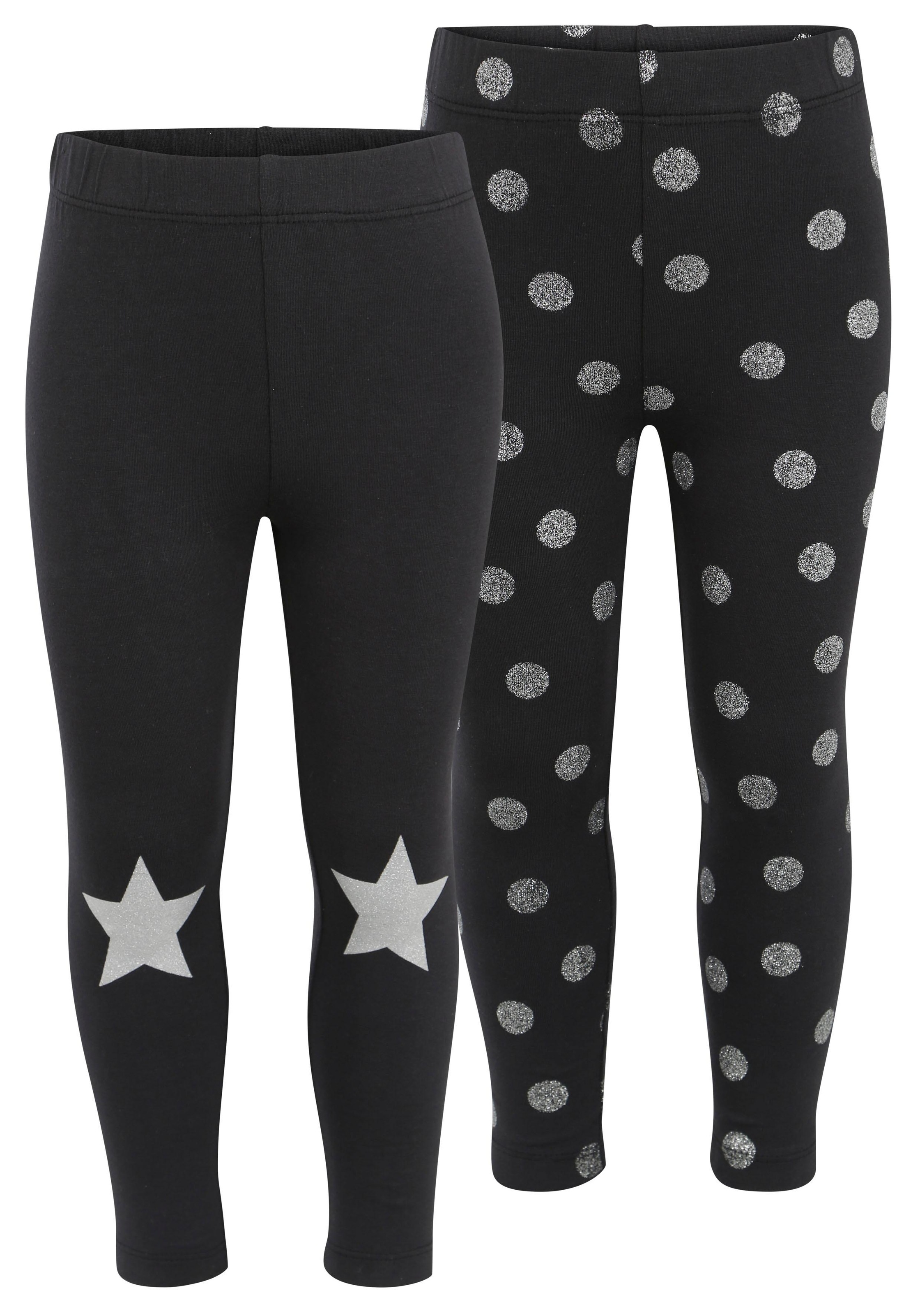 Image of KIDSWORLD Leggings, (Packung, 2 tlg.), mit Glitzerdruck bei Ackermann Versand Schweiz