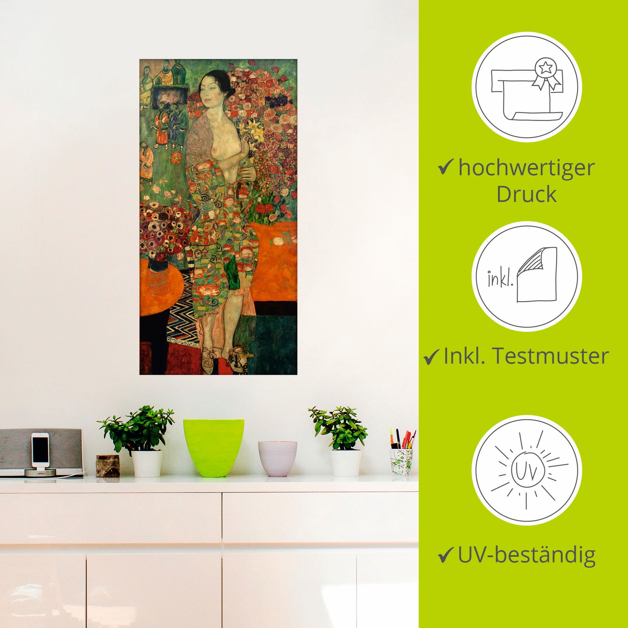 Artland Wandbild »Die Tänzerin«, Frau, (1 St.), als Leinwandbild, Poster, Wandaufkleber in verschied. Grössen