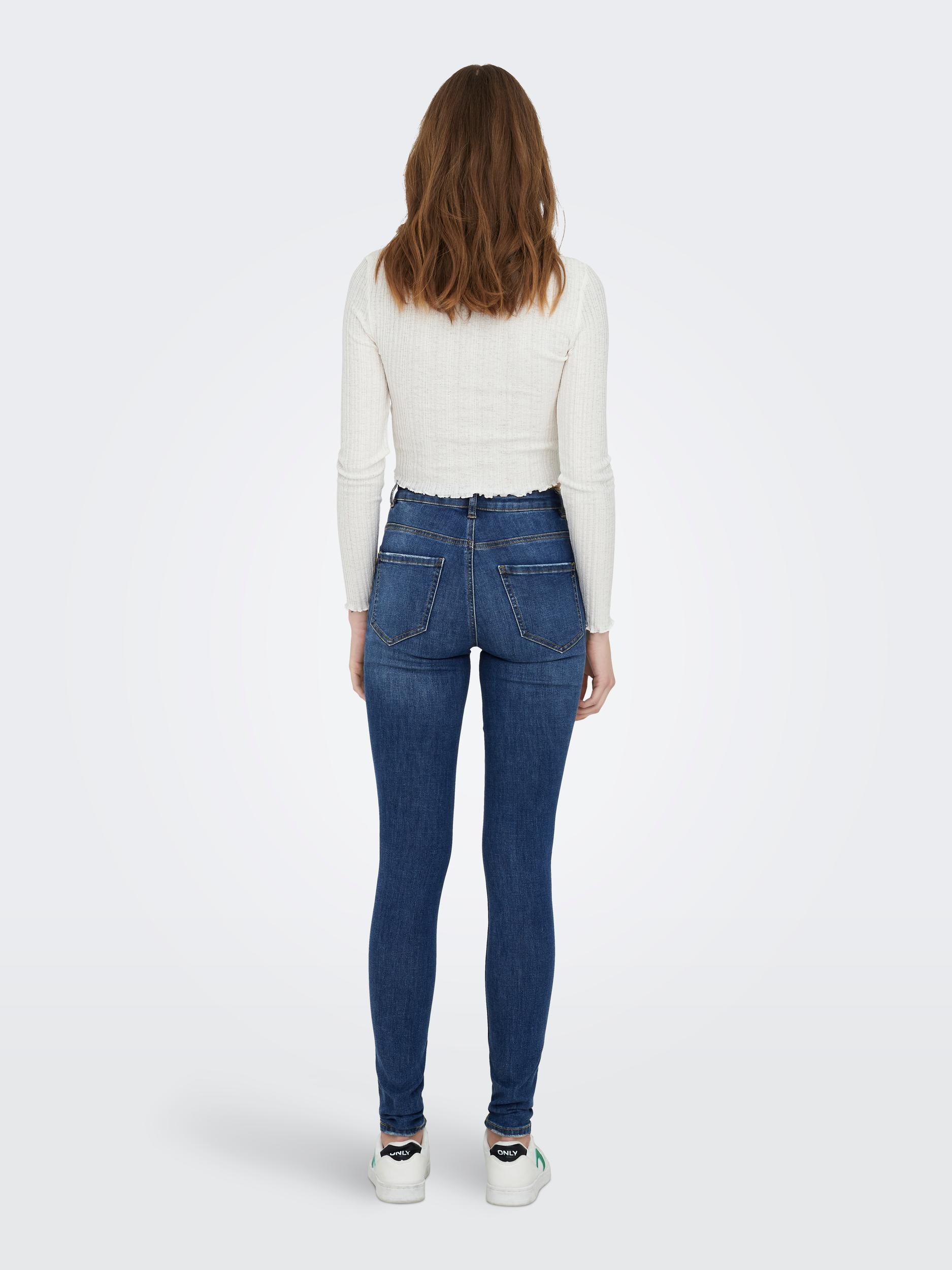 ONLY Skinny-fit-Jeans »ONLROSE – Skinny-Jeans mit hoher Taille und modischer Waschung«, skinny fit, modisch, Denim, Baumwollmischung