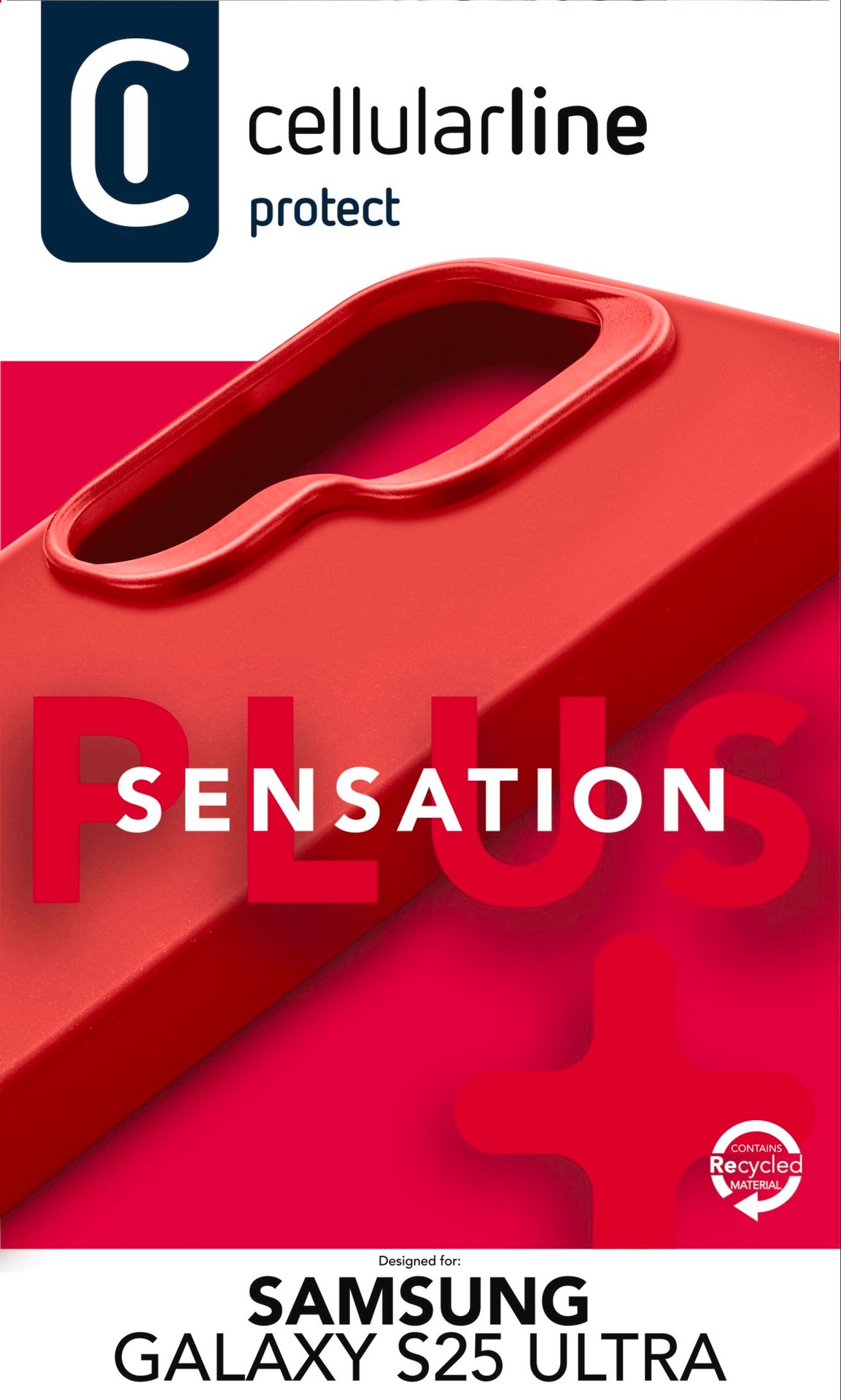 Cellularline Handyhülle »Sensation Case für Samsung Galaxy S25 Ultra«, Backcover, Schutzhülle, Handyschutzhülle, Case, Schutzcase, stossfest