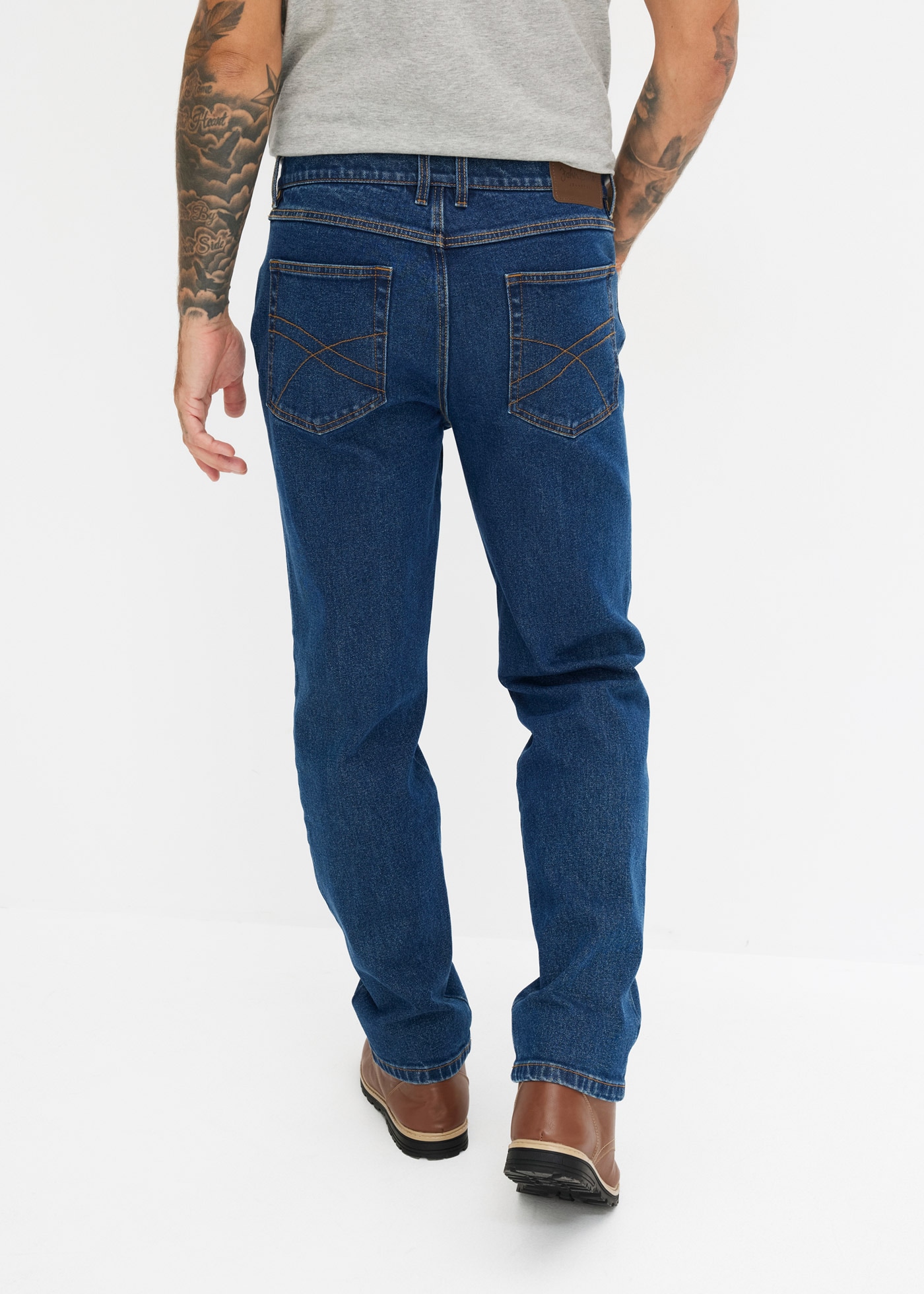bonprix »Classic Fit Stretch-Jeans, Straight« coupe classique, en coton avec élasthanne