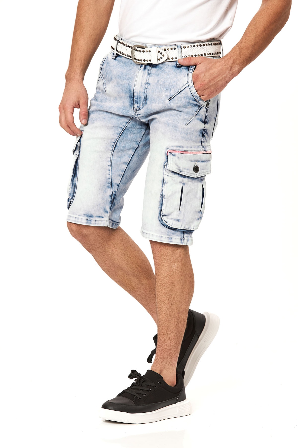 Cipo & Baxx Short en jean Baumwollmischung, regular fit