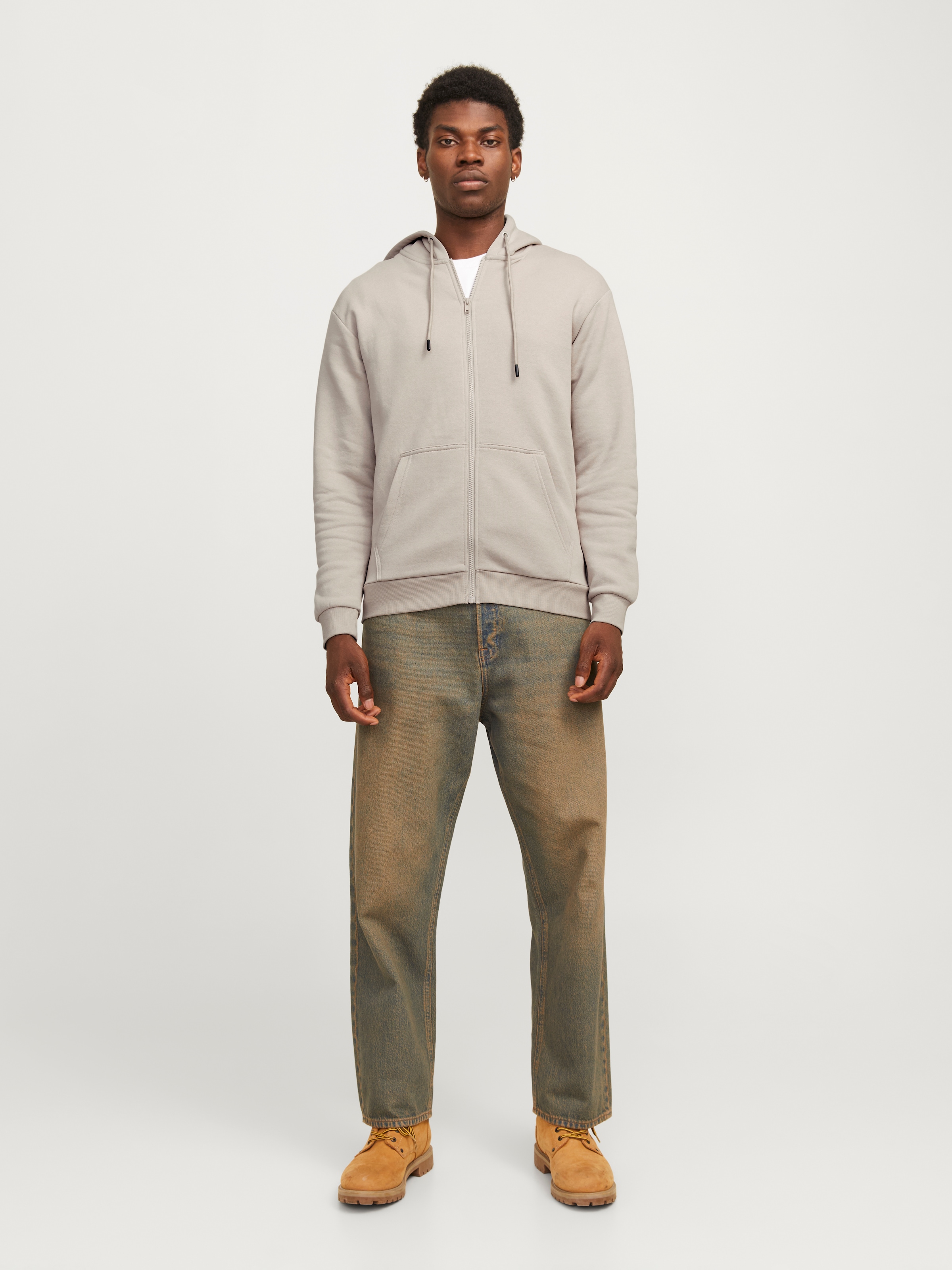 Jack & Jones Kapuzensweatjacke »JJEBRADLEY mit Kapuze, ideal für kalte Jahreszeit« Materialmix, relaxed fit