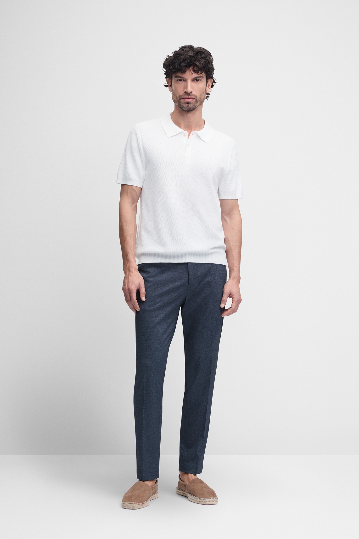 Cinque Pull à manches courtes »CIFLAV« mit Polokragen und Knopfleiste, Regular Fit