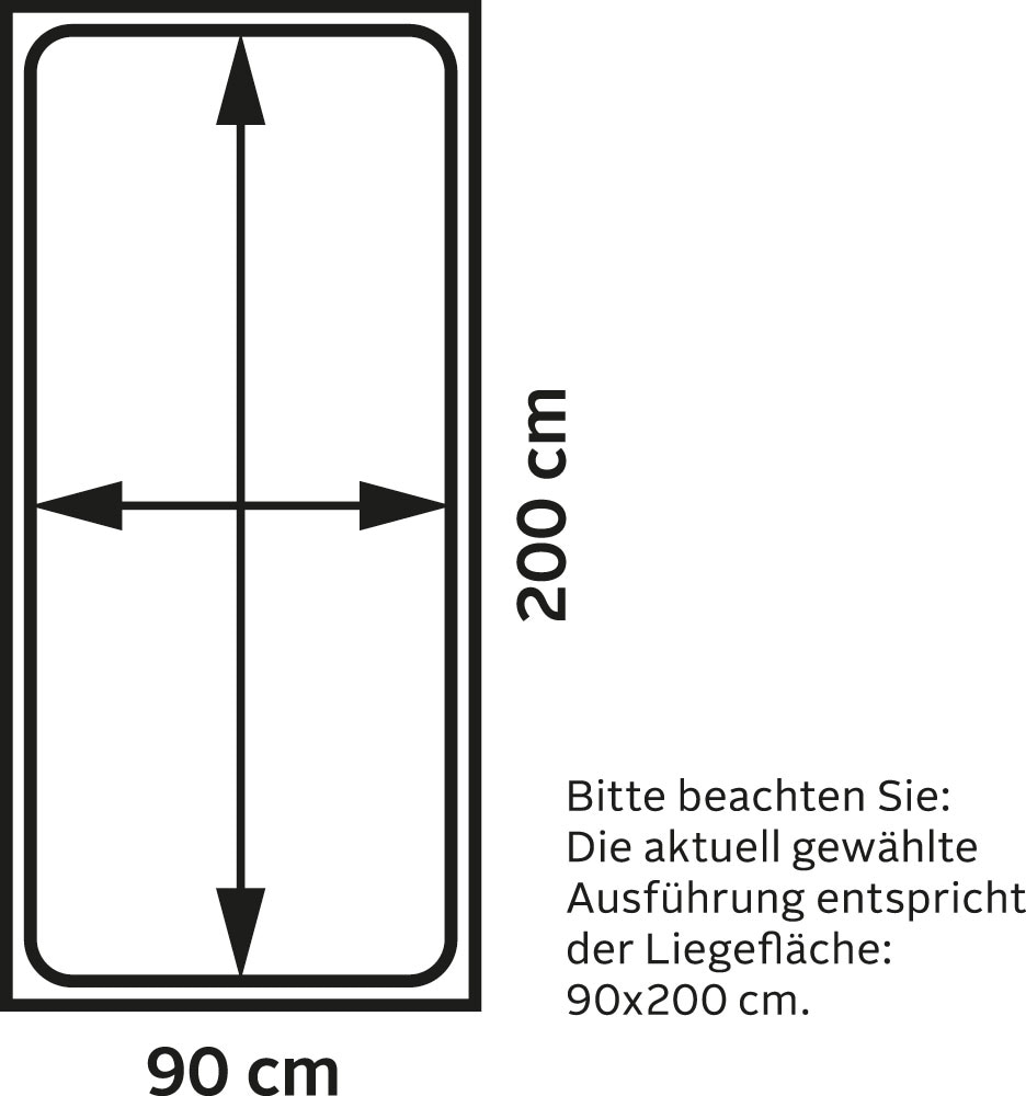 Müller SMALL LIVING Funktionsbett »PLANE«, aus Birkenschichtholz mit  geschwungenem Seitenteil günstig kaufen