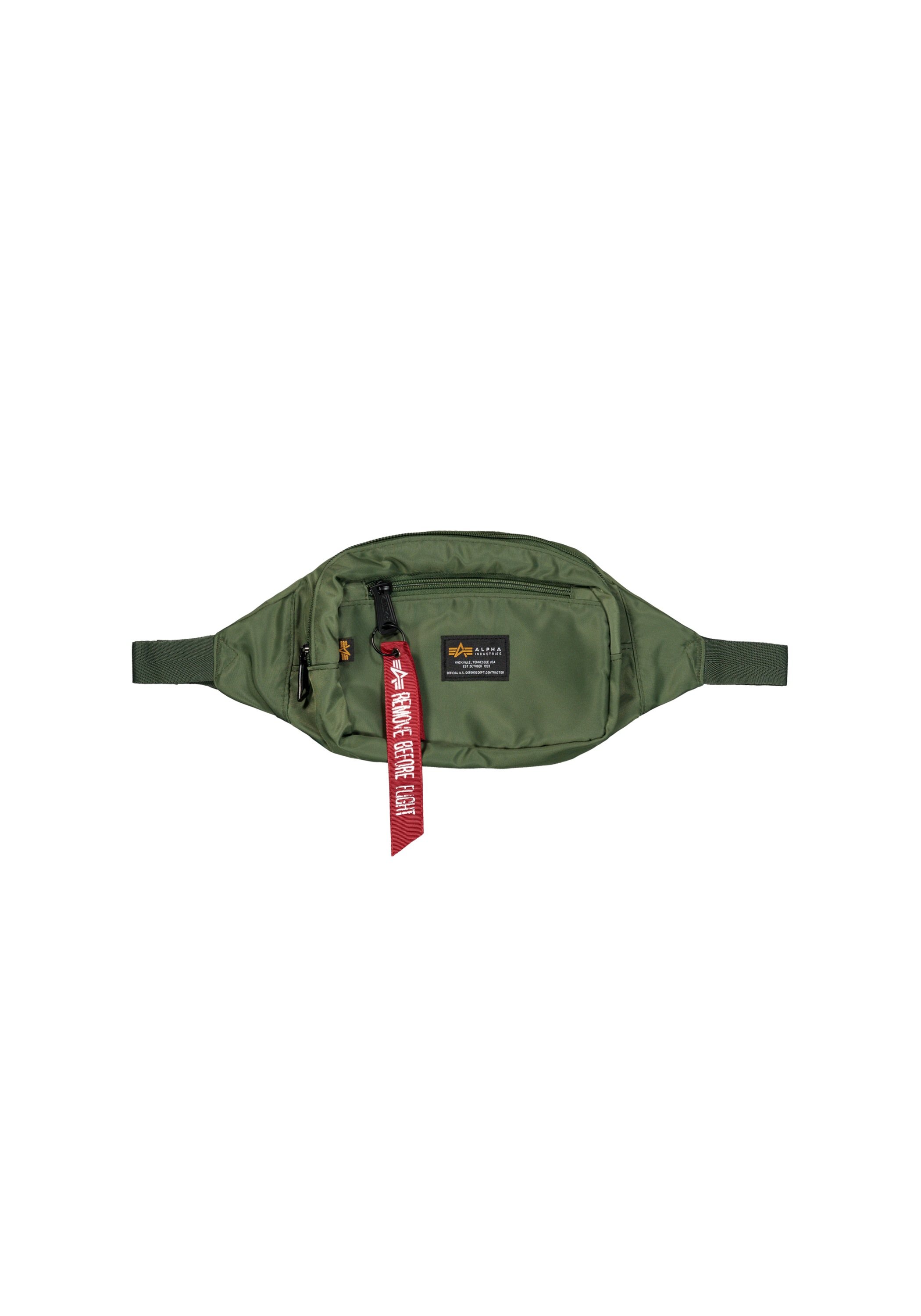 Alpha Industries, Unisex, Gürteltasche »Crew Waist Bag«, sage, grün, Einheitsgröße, Flight Nylon Stoff