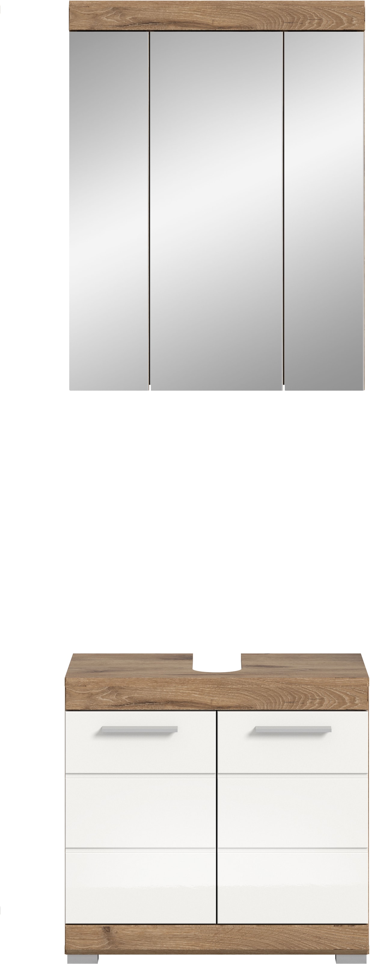 INOSIGN Badmöbel-Set »Siena, 2 tlg., bestehend aus: Waschbeckenunterschrank, Spiegelschrank« Set, TOPSELLER!, 2 Stk. tlg.