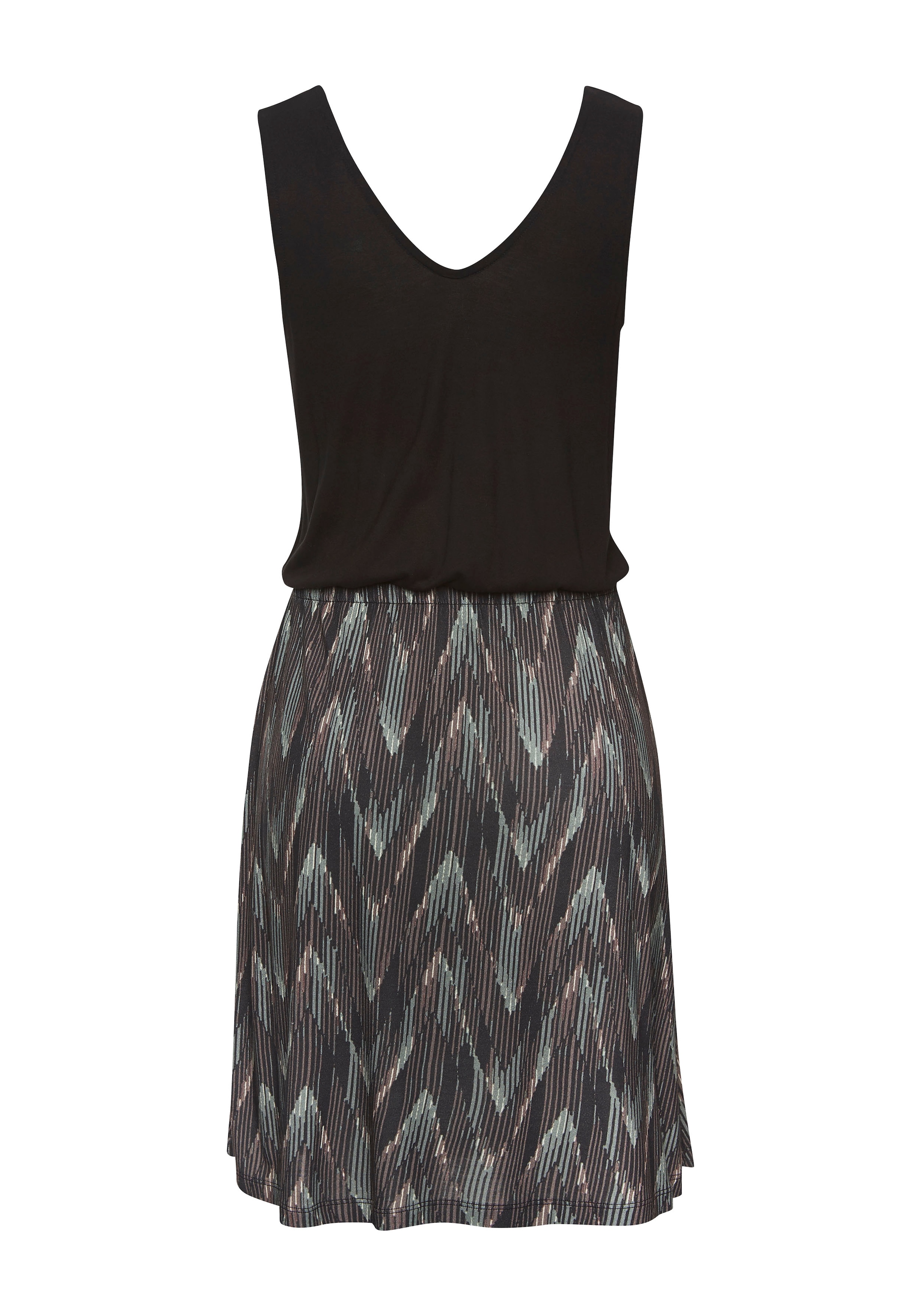 Vivance Jerseykleid, mit bedrucktem Rockteil, kurzes Sommerkleid mit Gummizug