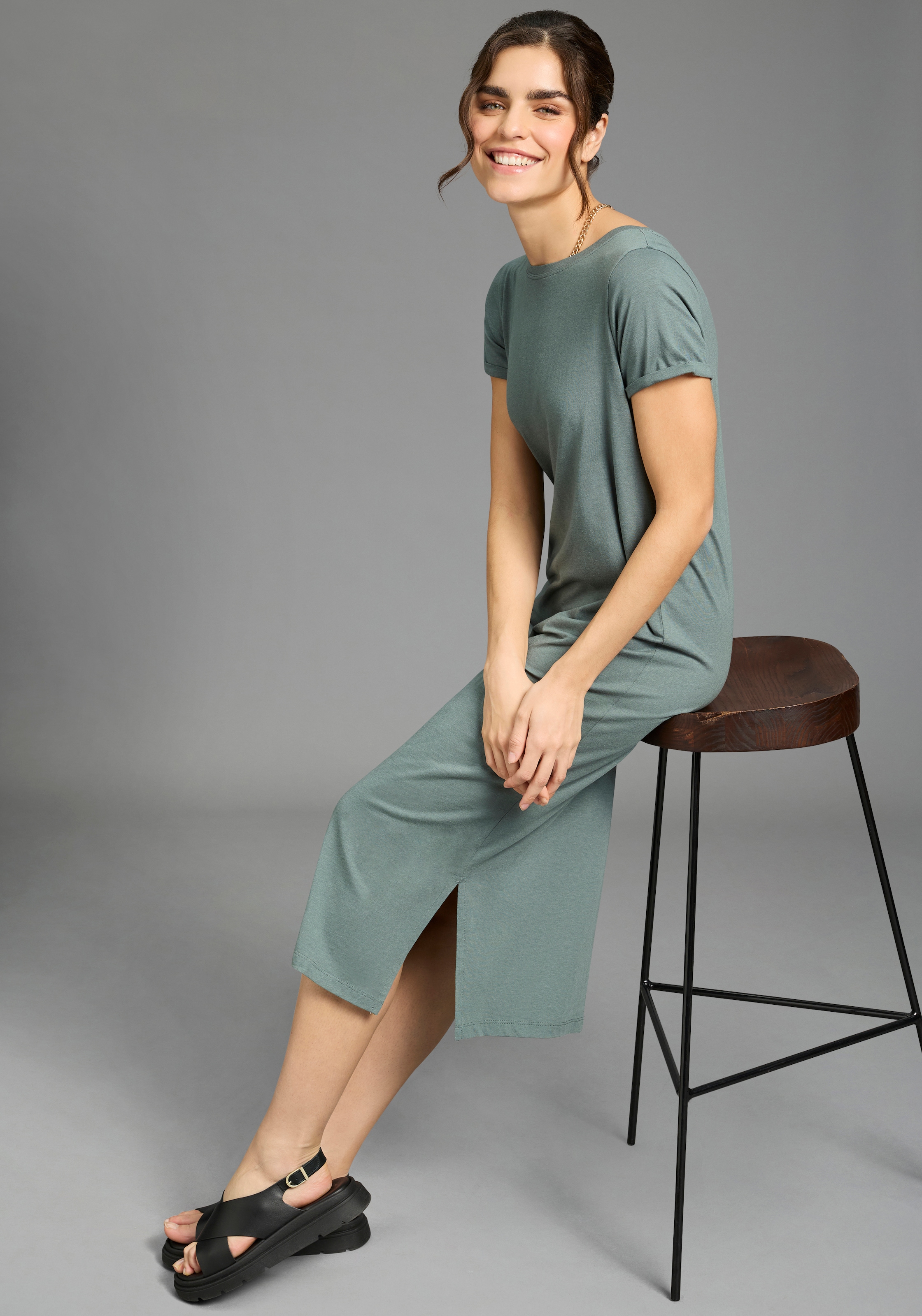 Flashlights Robe t-shirt 2er-Pack,  aus Single Jersey, bequeme Passform, mit Seitenschlitzen, wadenlang