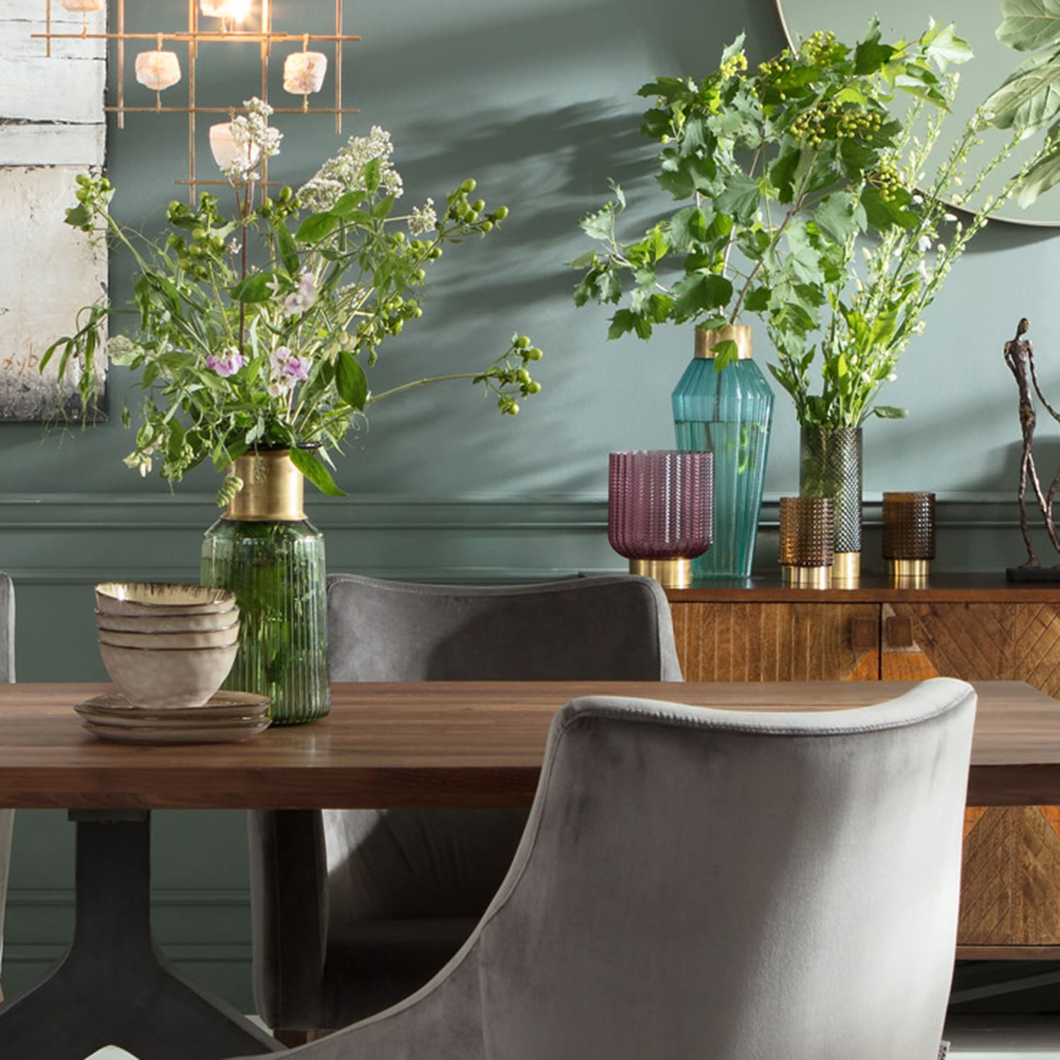 Kare Design Vase de table »Vase Barfly Green 30cm«