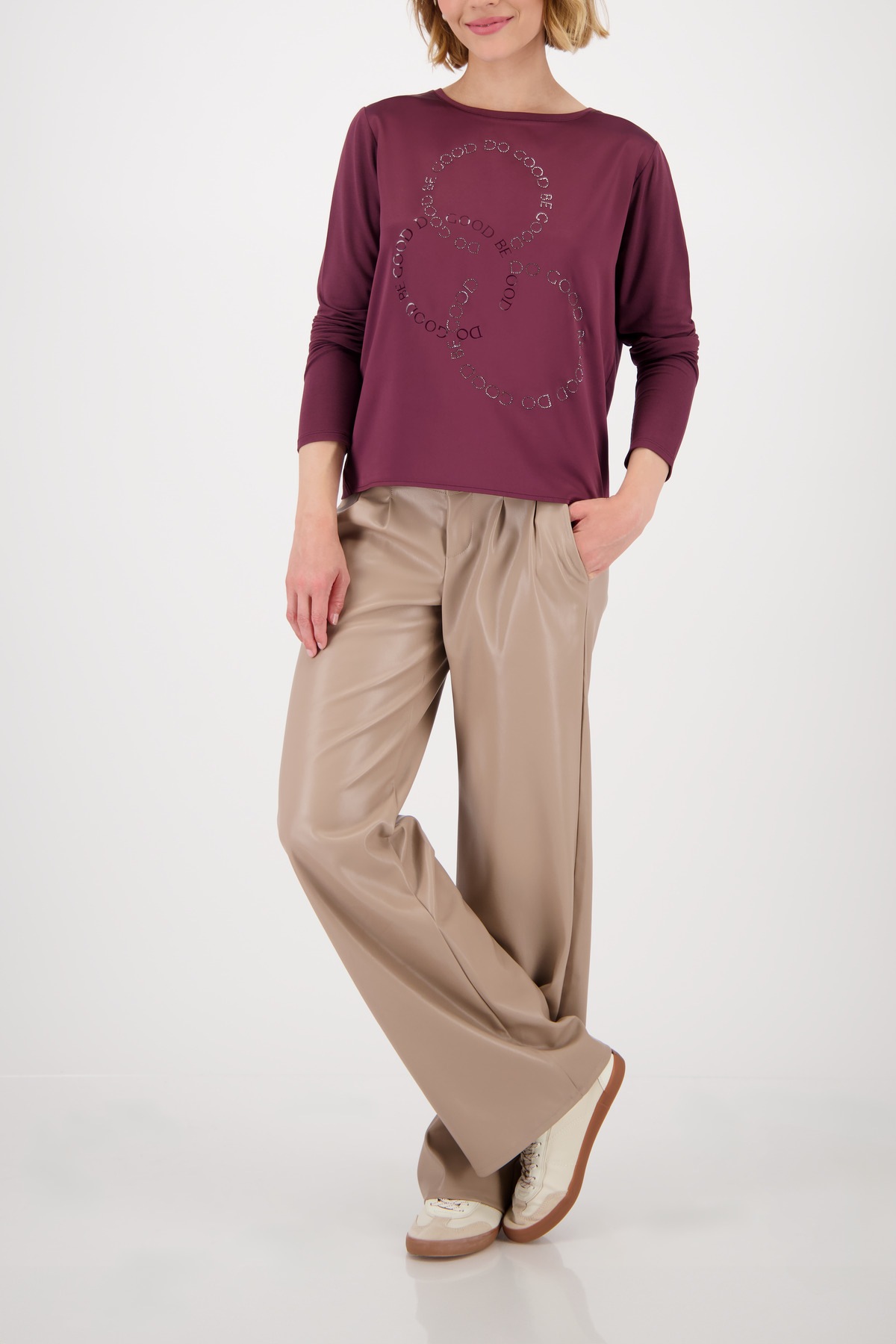 Monari Schlupfbluse »Schluse Basic Schmuck« mit Folienglanzdruck