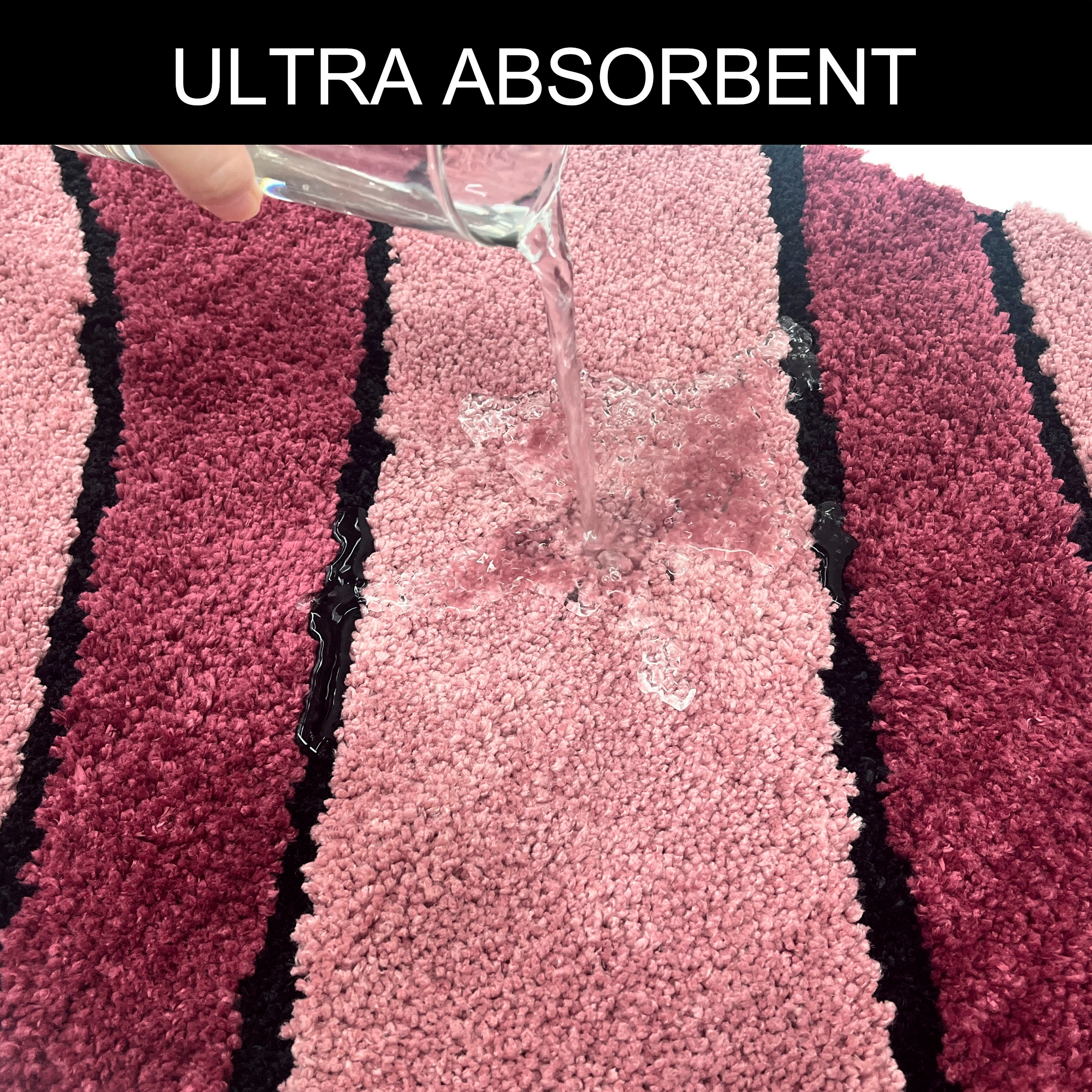 my home Badematte »Anna, Badvorleger, Badezimmer Teppich«, rutschhemmend beschichtet, fussbodenheizungsgeeignet-schnell trocknend, Badteppich, Hoch Tief Effekt, Modern, Weich, Wellen