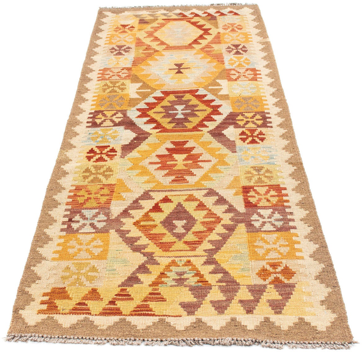 Image of morgenland Läufer »Kelim Medaillon Beige 202 x 75 cm«, rechteckig, 0,4 mm Höhe, OrientOptik bei Ackermann Versand Schweiz
