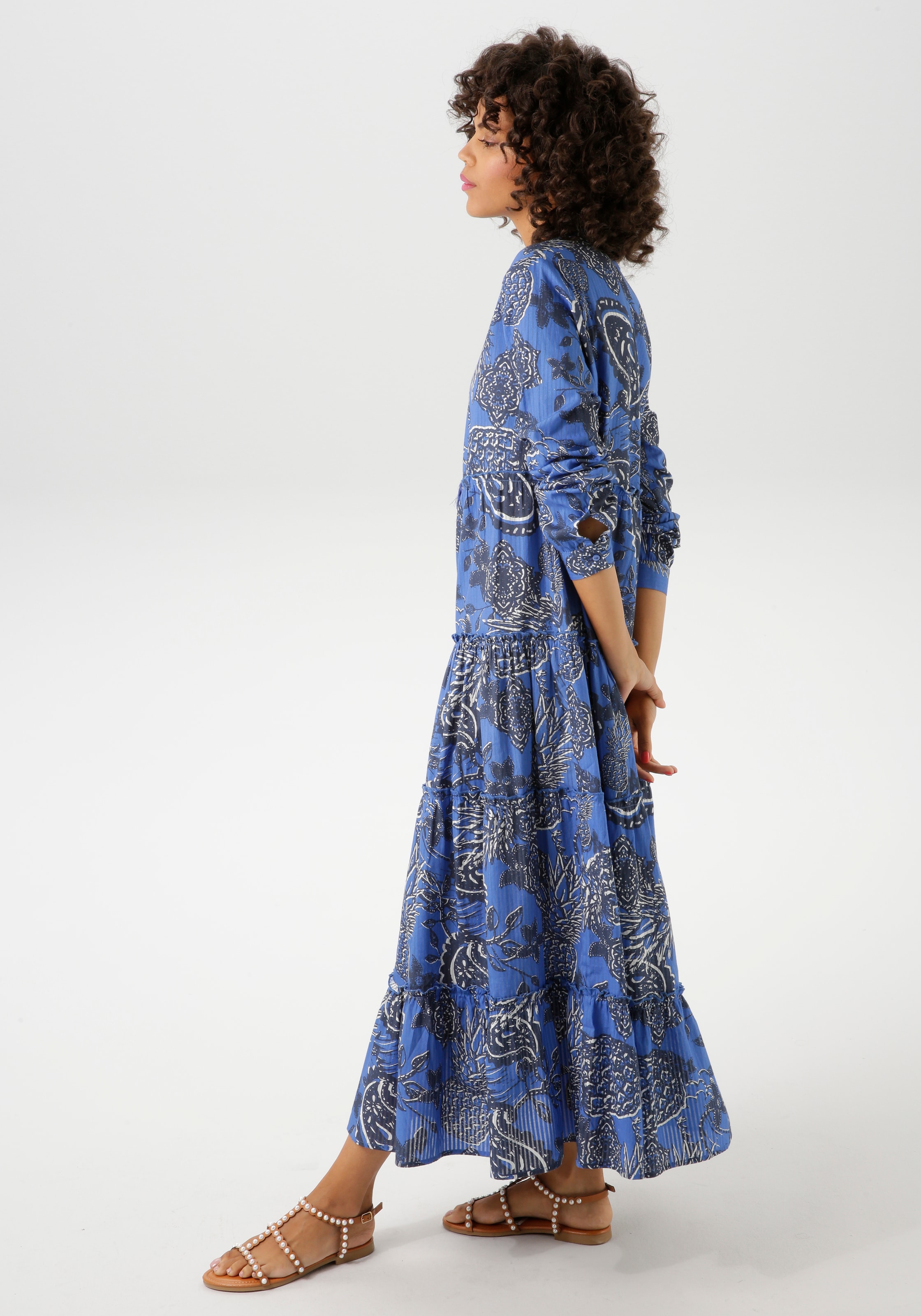 Aniston CASUAL Maxikleid, mit extravagantem, grossflächigen Druck - NEUE KOLLEKTION