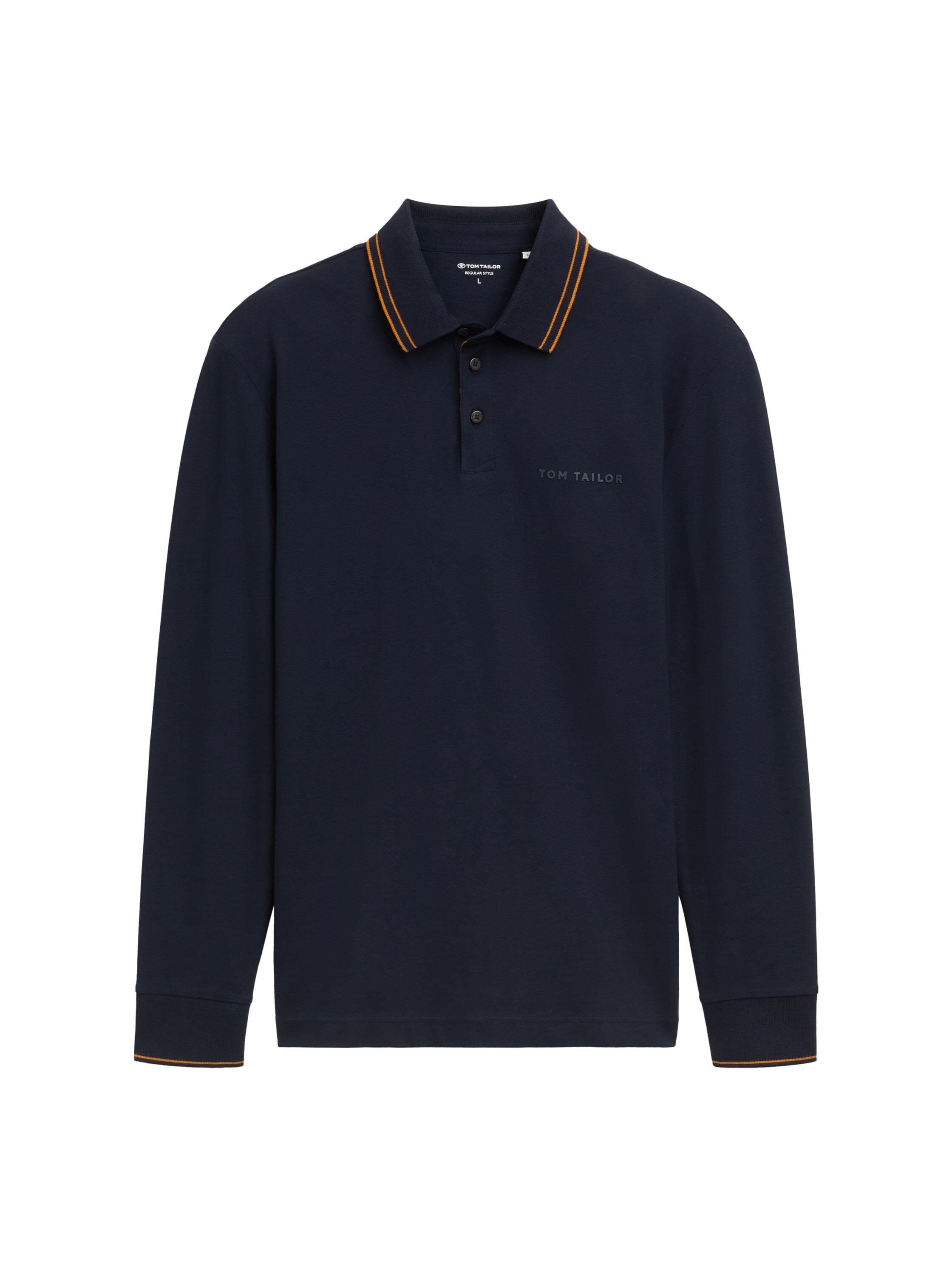 TOM TAILOR Langarm-Poloshirt, mit Stretchanteil