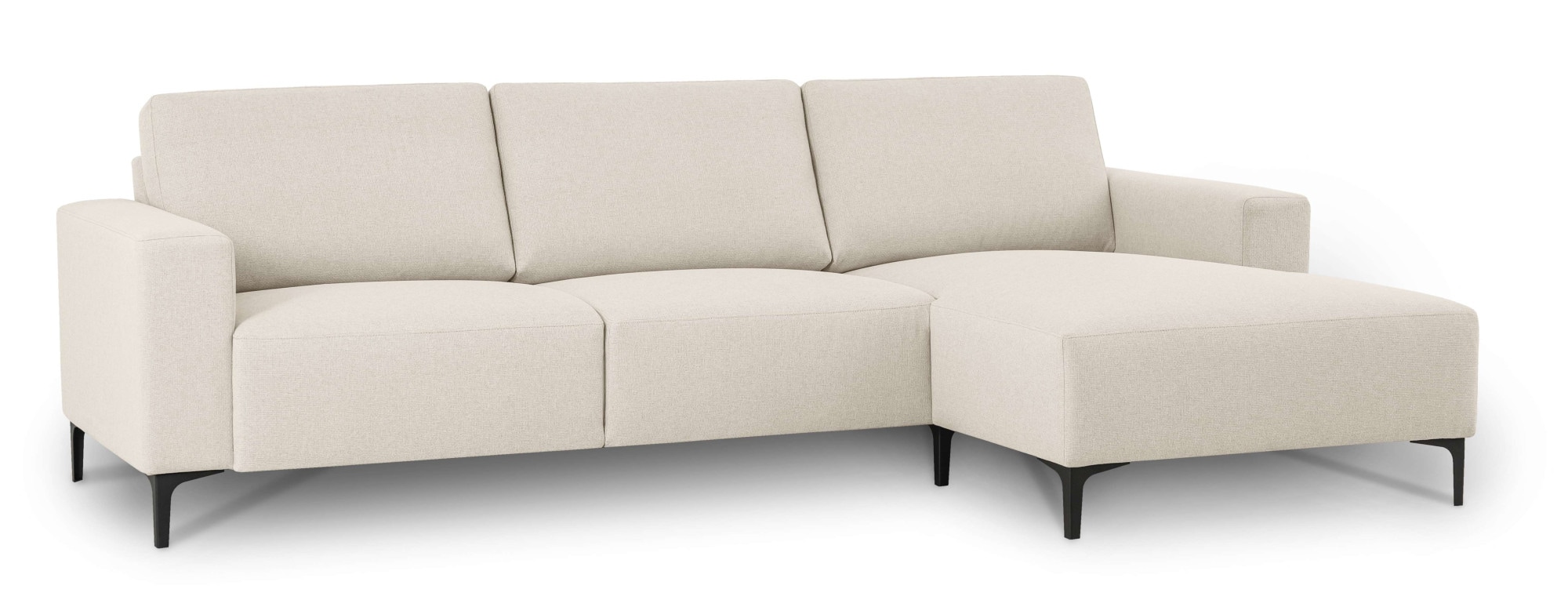 Home affaire Ecksofa »Tournon, L-Form, Breite 262 cm, Webstoff, Chenille«, Designsofa im nordischen Stil, Wellenunterfederung, Metallfüsse
