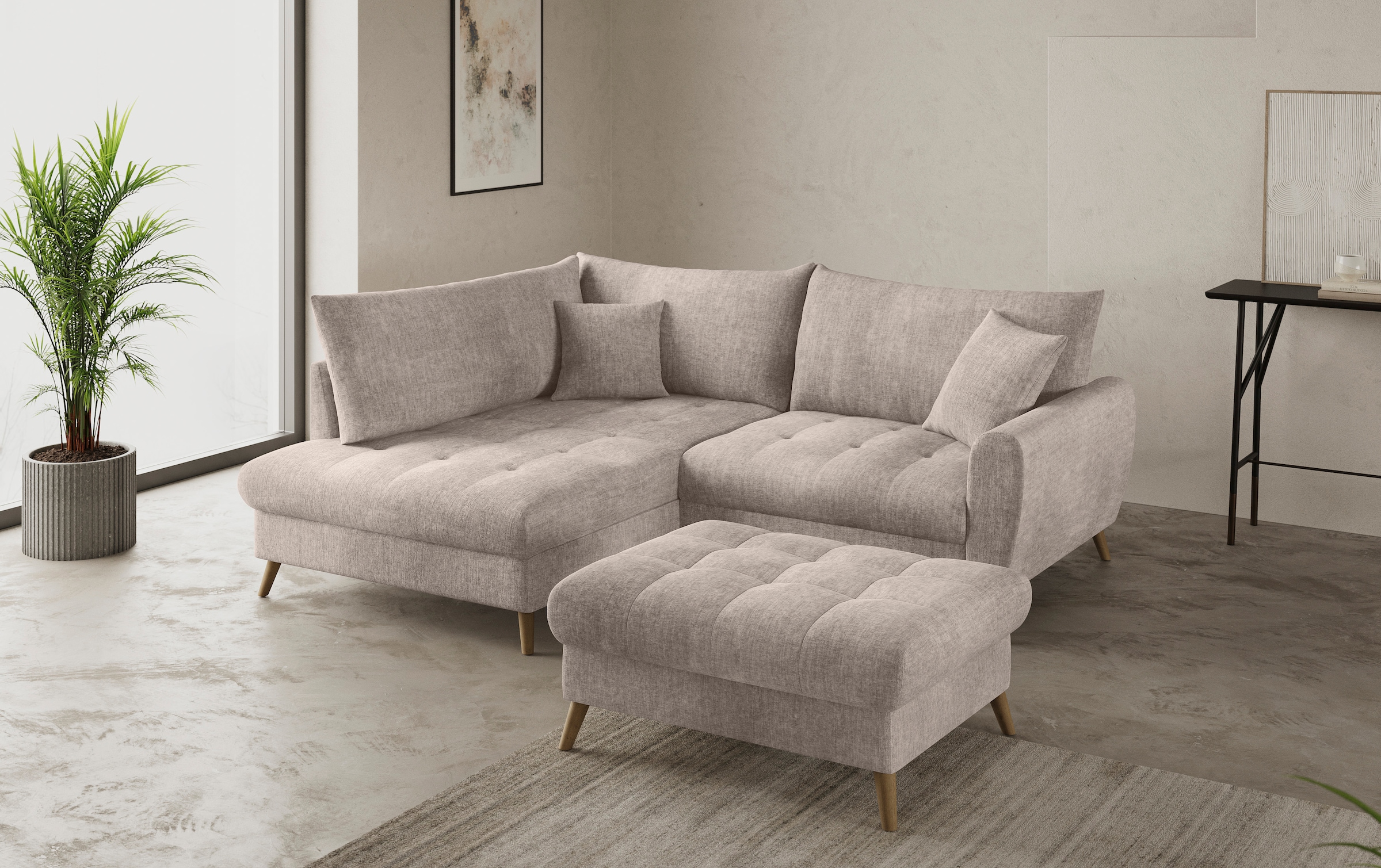 Mr. Couch Banc à tabouret »Blackburn II« Passend zu der Garnitur, mit Kaltschaum, bis 140 kg belastbar