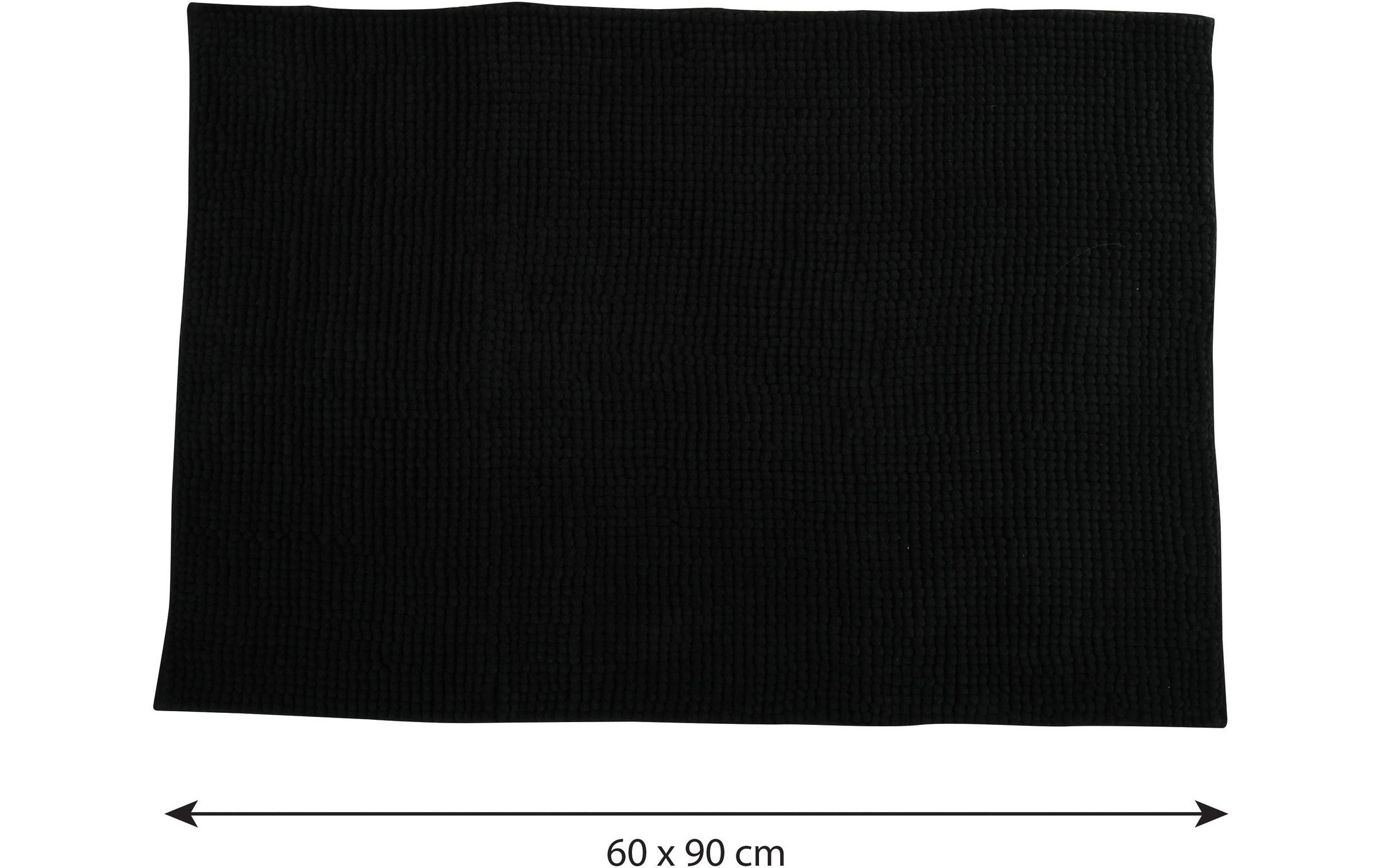 MSV Badematte »Chenille Schwarz«