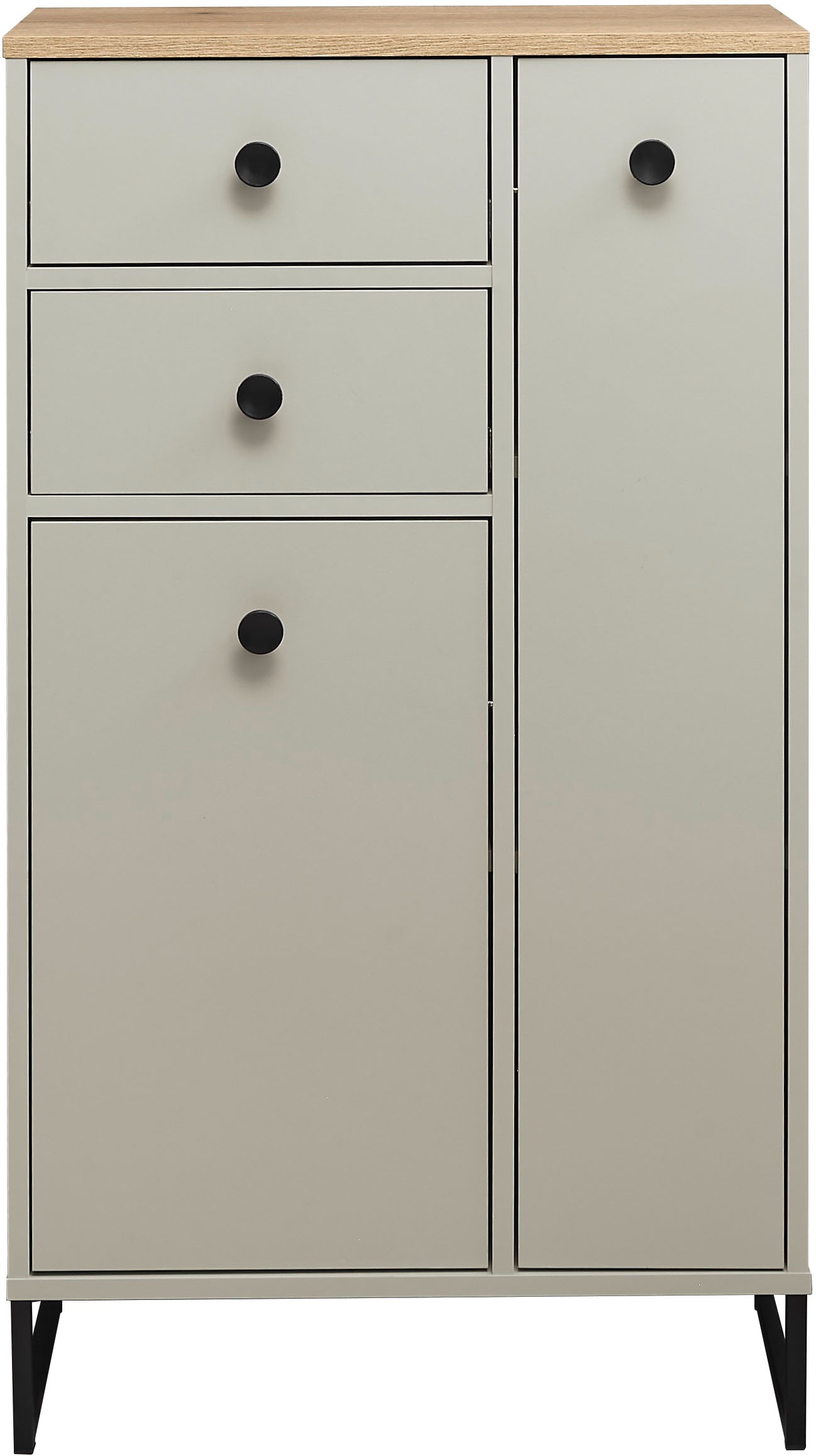 BASIC by Balculina Armoire intermédiaire »Linea« 1 cuis tlg. Largeur 38cm, pieds profilés en U, tiroir sous plan