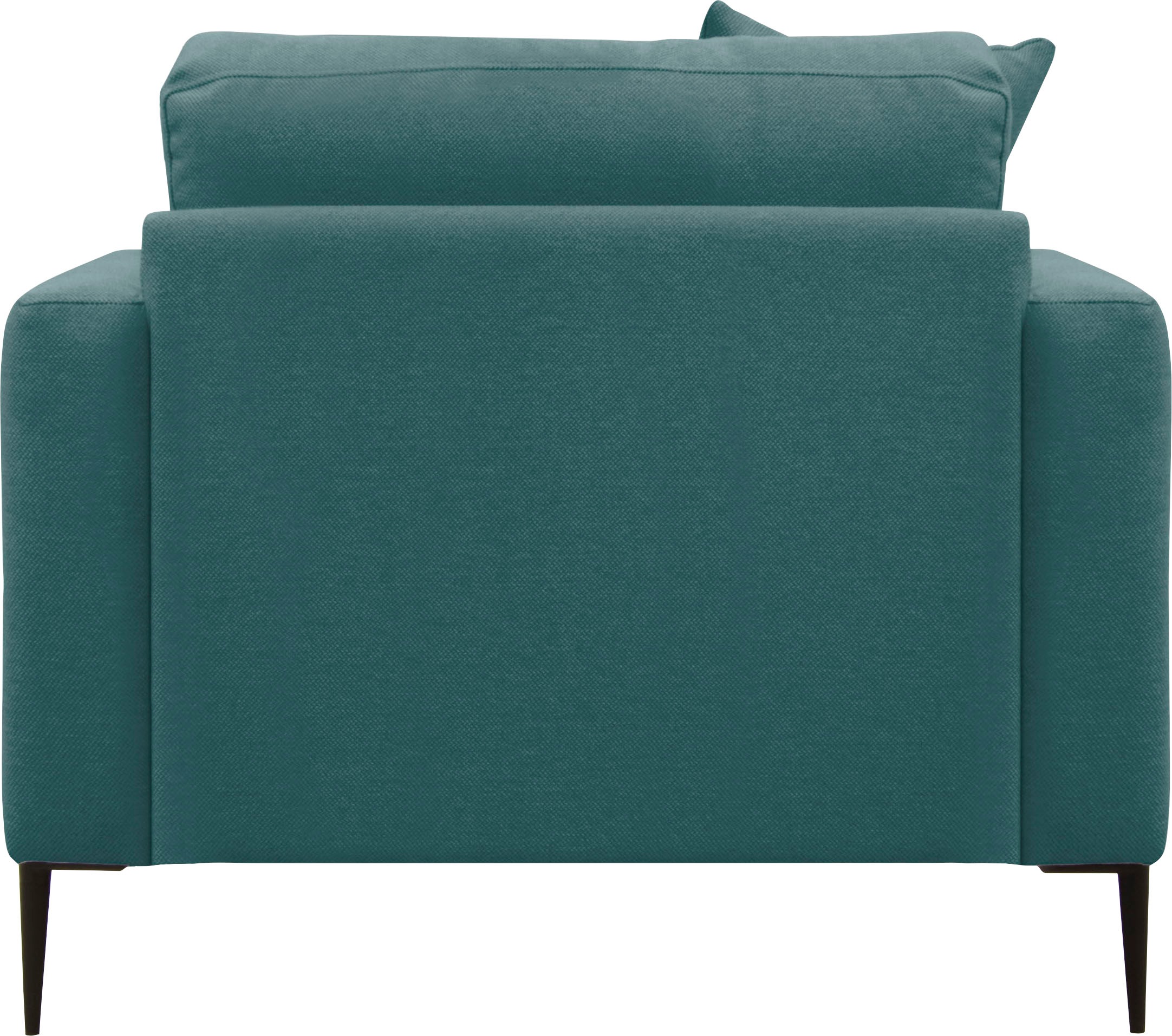 Leonique Sessel »Cozy Loungesessel, Designersessel, Masse B/T/H: 91/97/80 cm«, mit Metallbeinen und Zierkissen