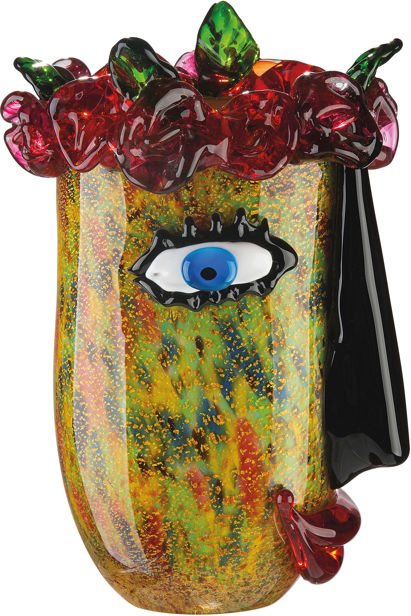 Image of Casablanca by Gilde Tischvase "Floro" dekorative Vase aus Glas, Blumenvase