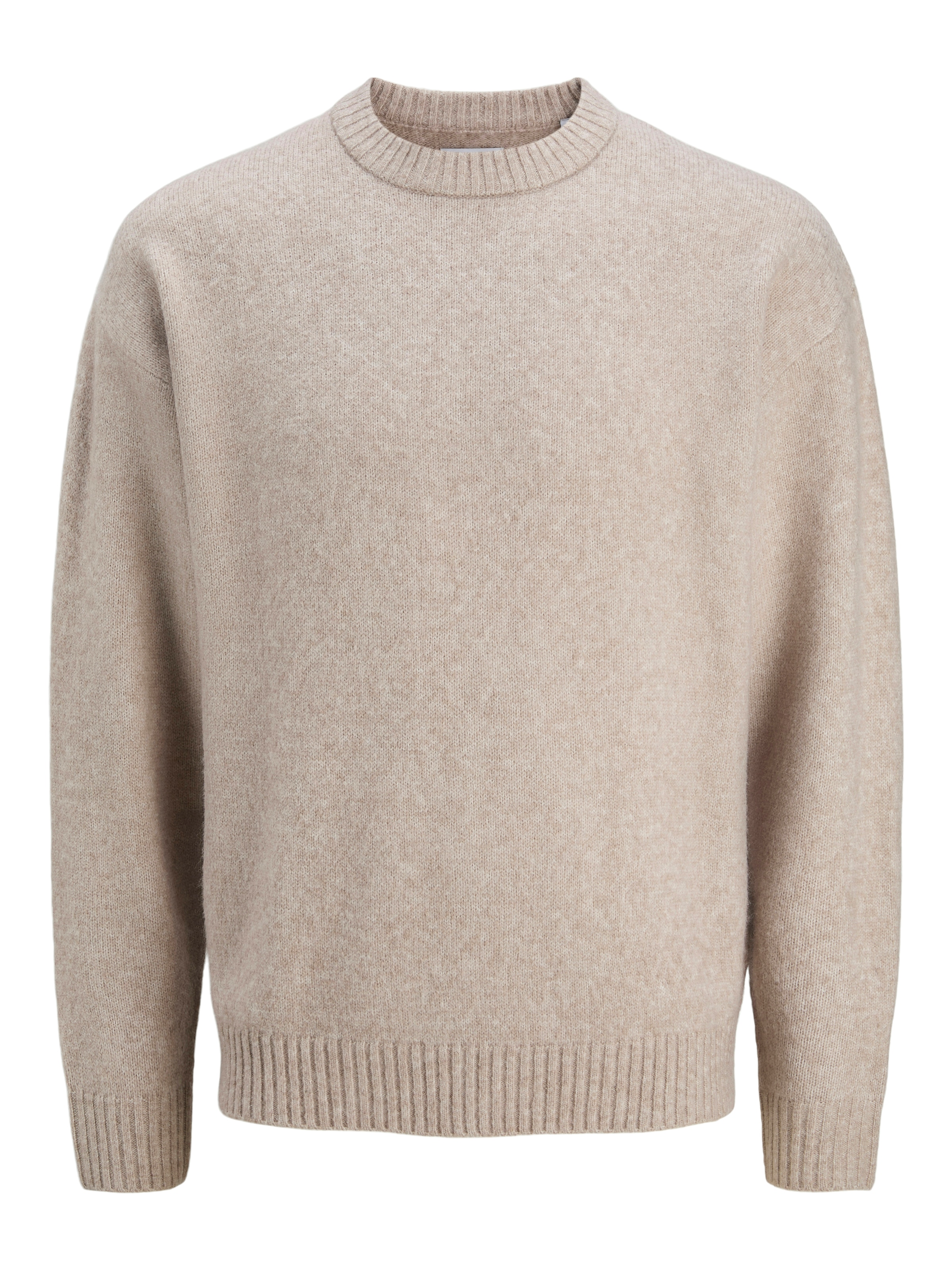 Jack & Jones Pull à col rond »JJESOHO OLLIE KNIT CREW NECK SN« Materialmix, relaxed fit