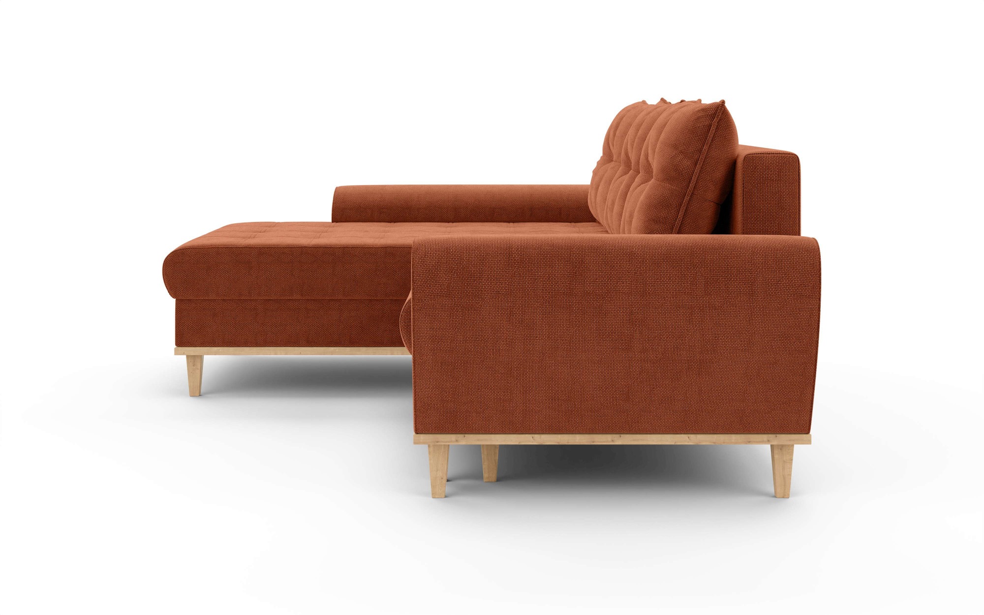 Home affaire Ecksofa »Ahrdorf mit Bettfunktion und Bettkasten, Masse: B/H/T 268/86/175 cm«, L-Form mit 3 Rückenkissen und moderne gerundete Armlehnen
