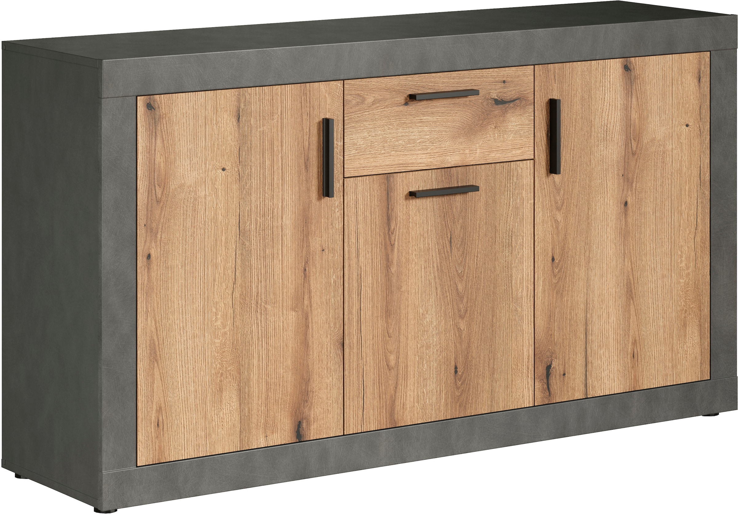 Home affaire Sideboard »Bergen« Packung, 1 Stk. tlg. Sideboard mit 3 Türen & 1 Schublade - (B/T/H) 149/40/83 cm