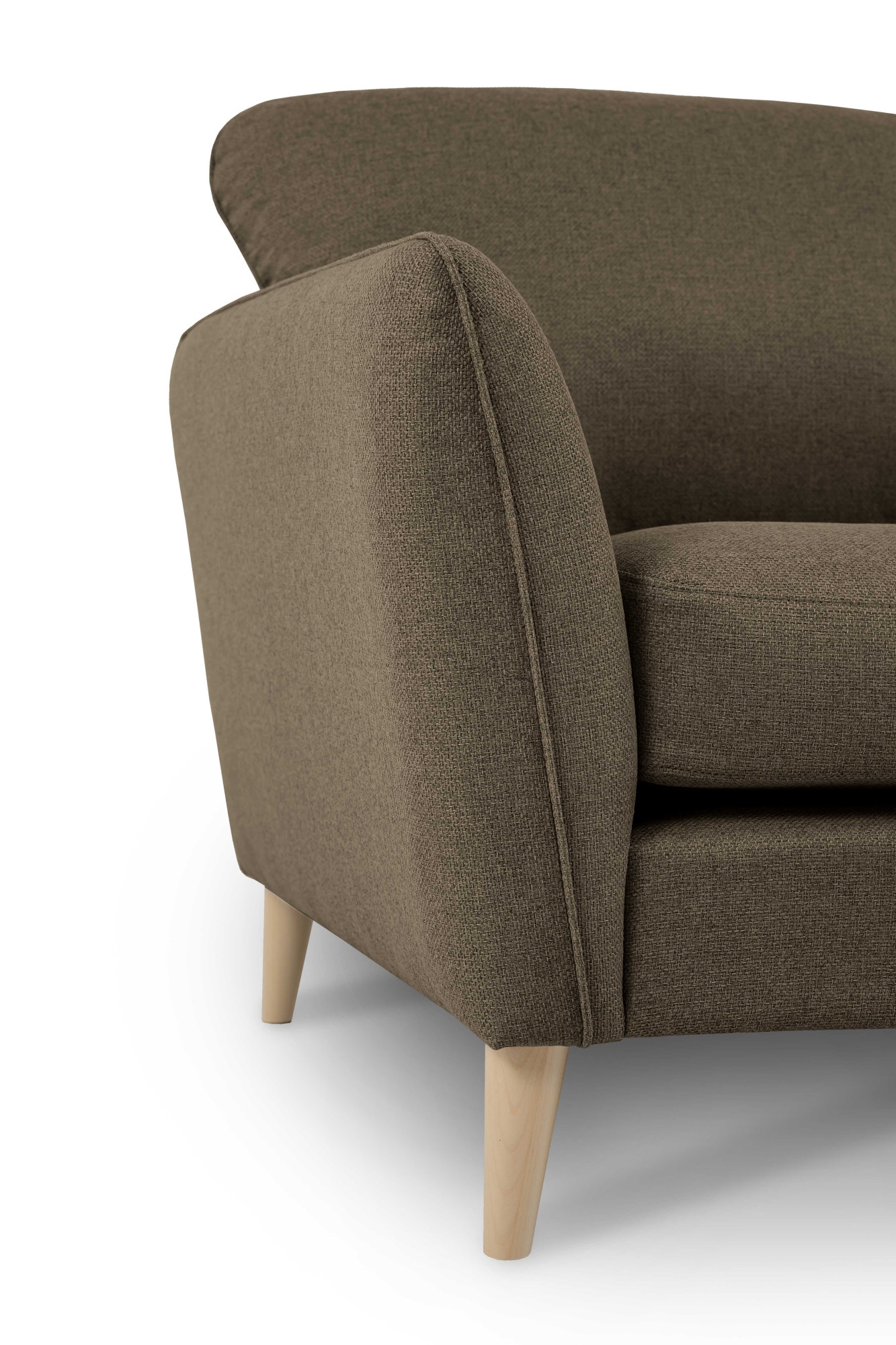 Home affaire 2-Sitzer »MARSEILLE Kompaktsofa 170 cm, Cord, Flachgewebe, Struktur, Webstoff«, Massivholzbeine Eiche, Landhausstil, Wellenunterfederung