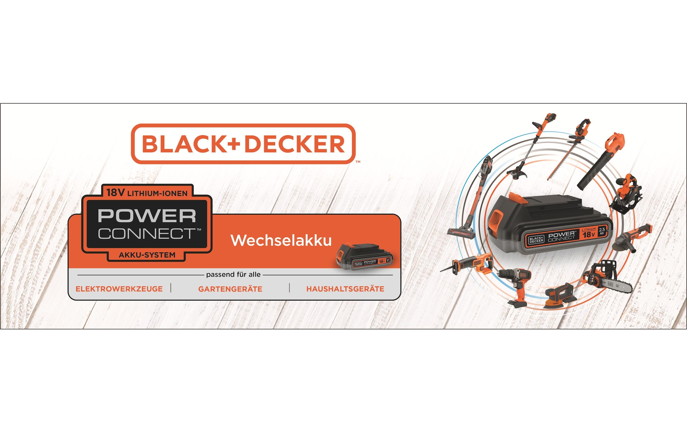 Black + Decker Akku »BLACK+DECKER Akku BL2518 18V 2,5«, 45 mAh